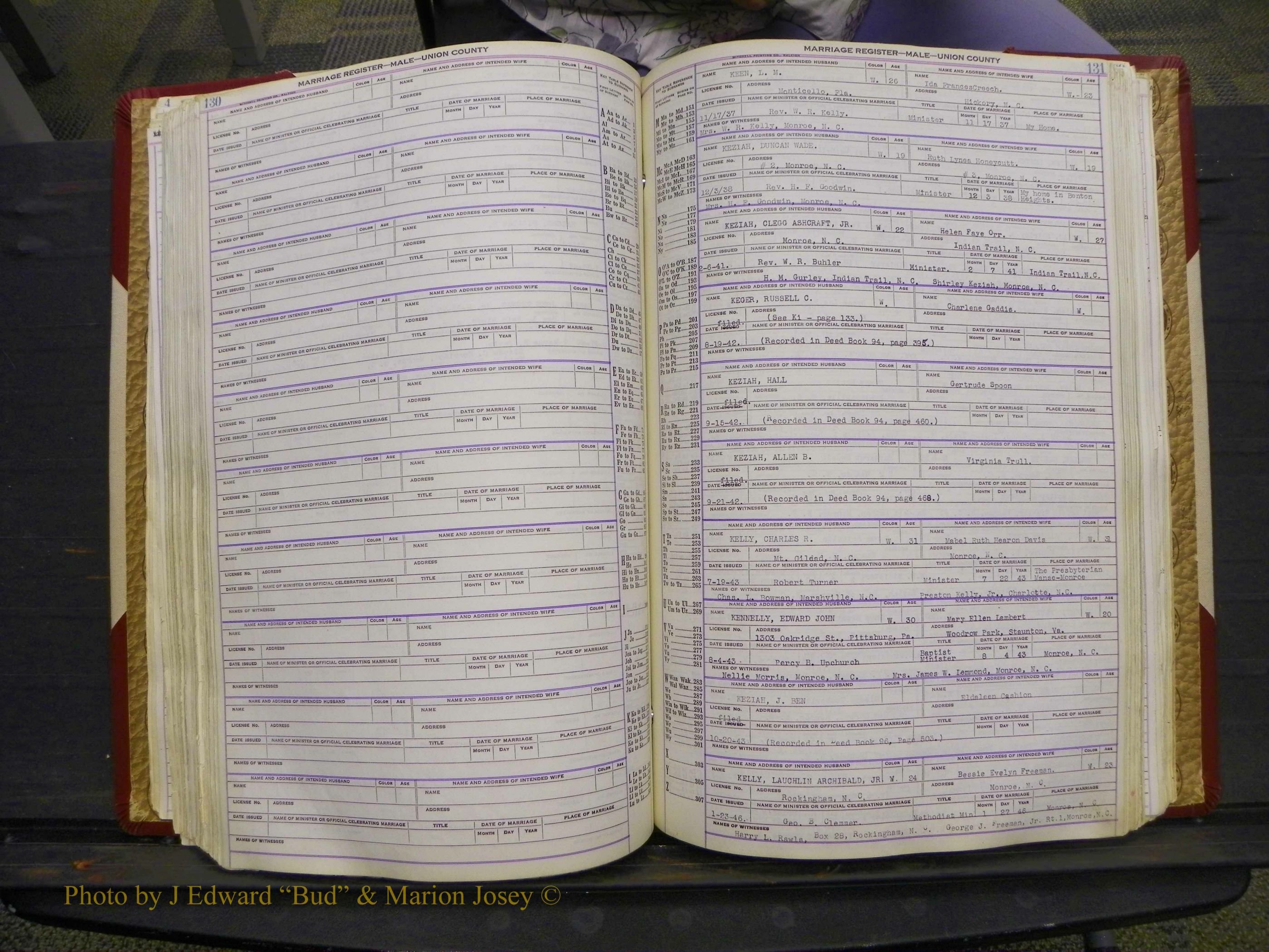 Union Co, NC Marriage Book 10, A-Z, 1937-1965 (173).JPG