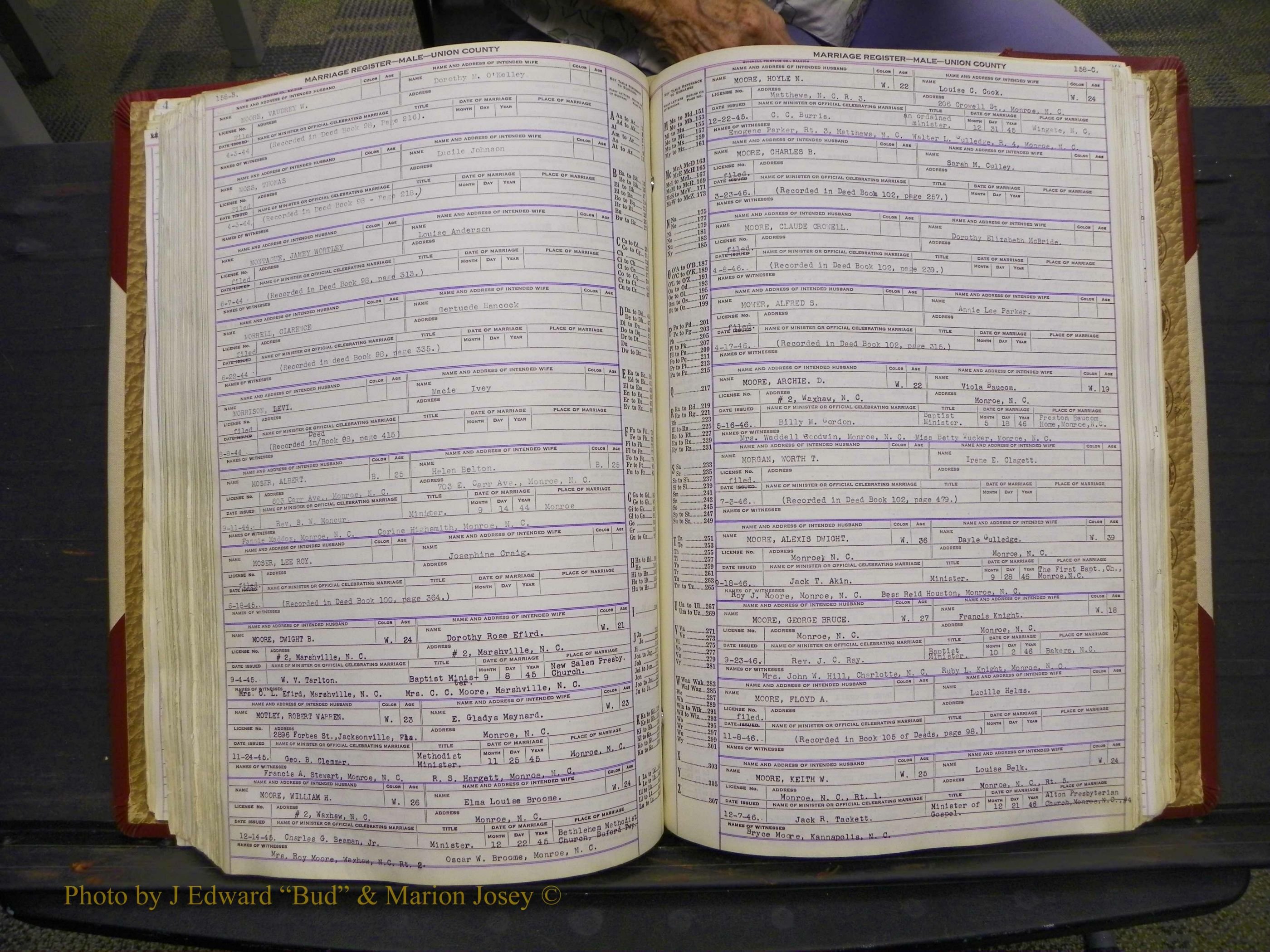 Union Co, NC Marriage Book 10, A-Z, 1937-1965 (213).JPG