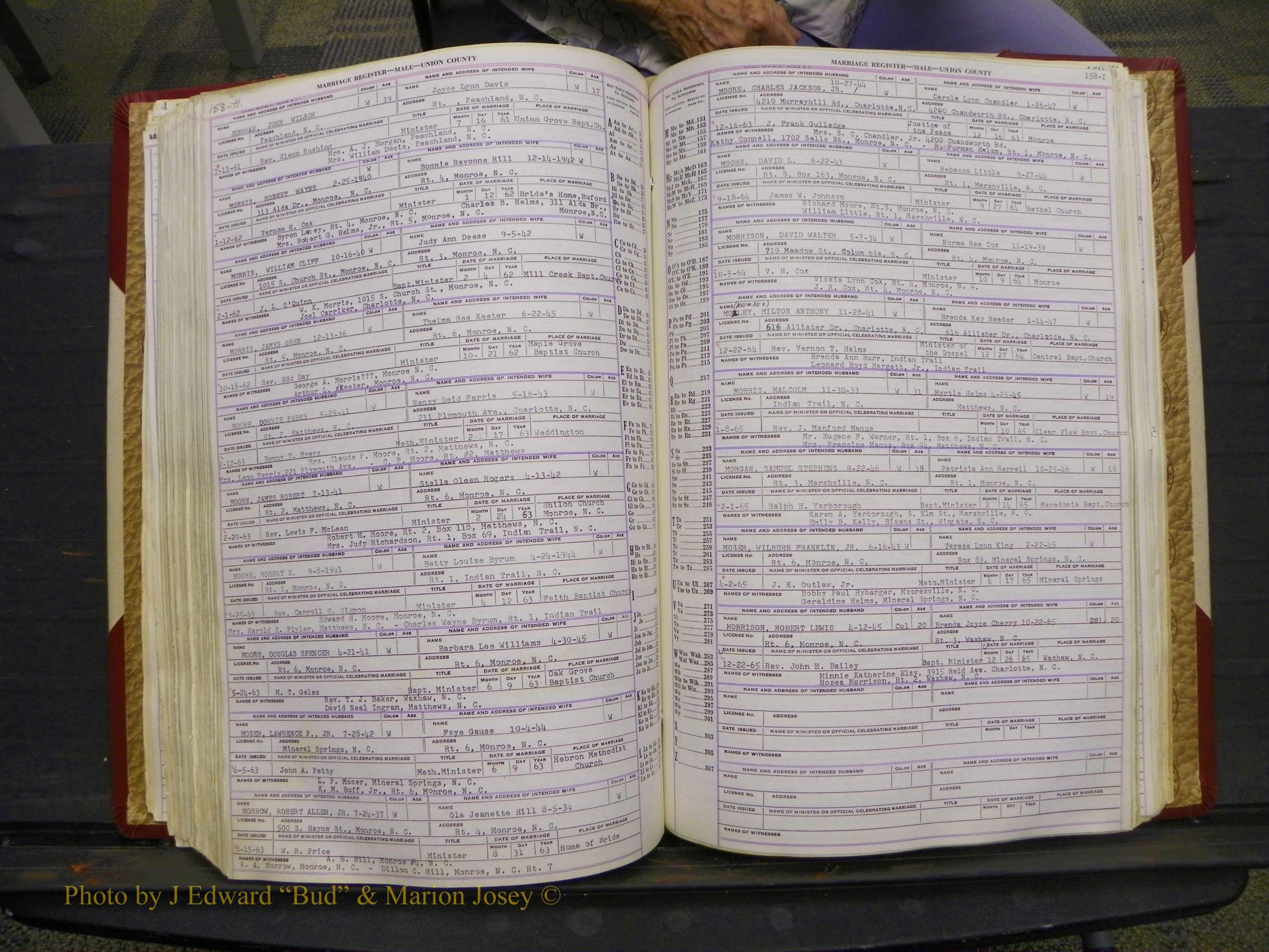 Union Co, NC Marriage Book 10, A-Z, 1937-1965 (214).JPG