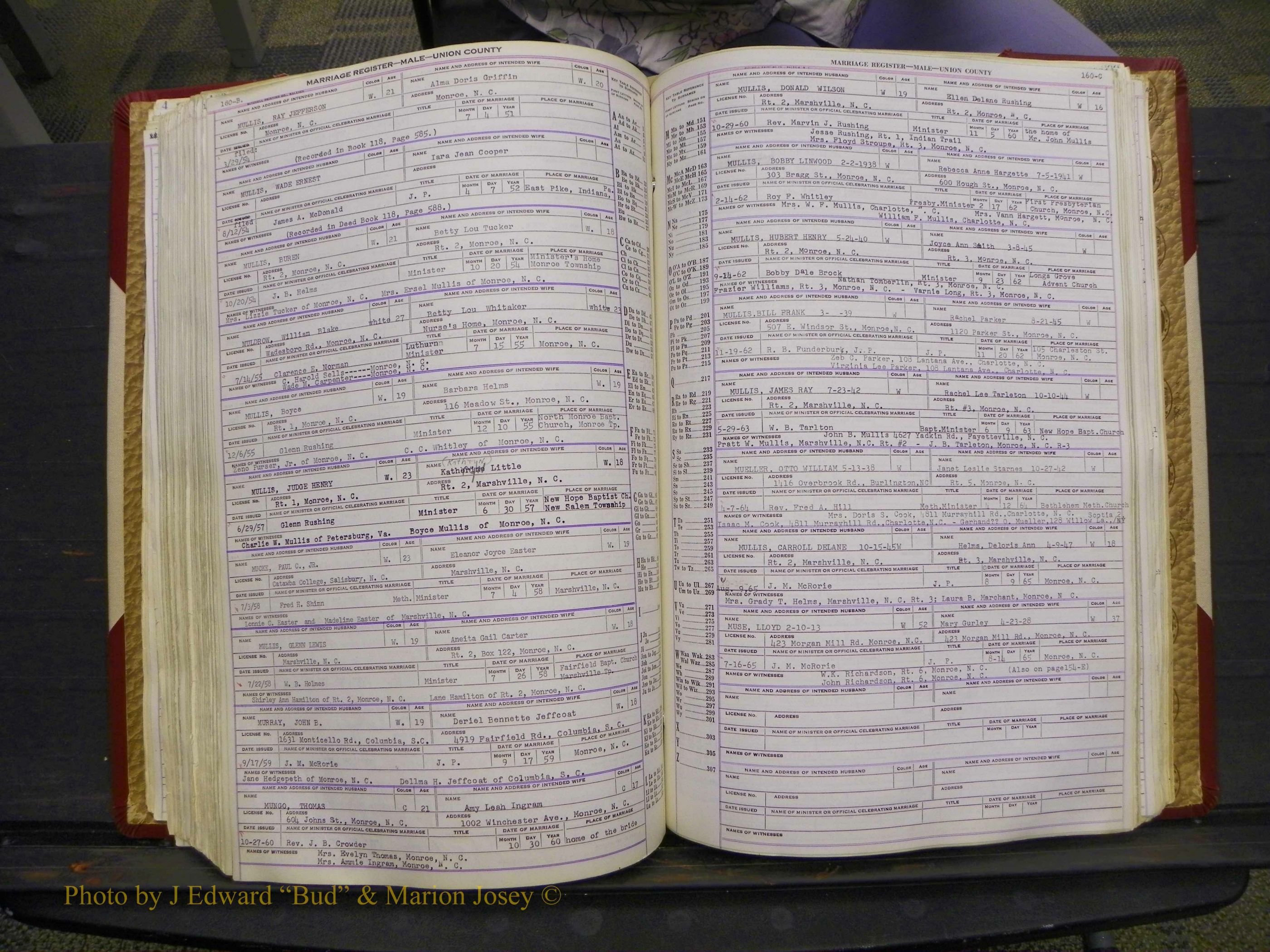 Union Co, NC Marriage Book 10, A-Z, 1937-1965 (218).JPG