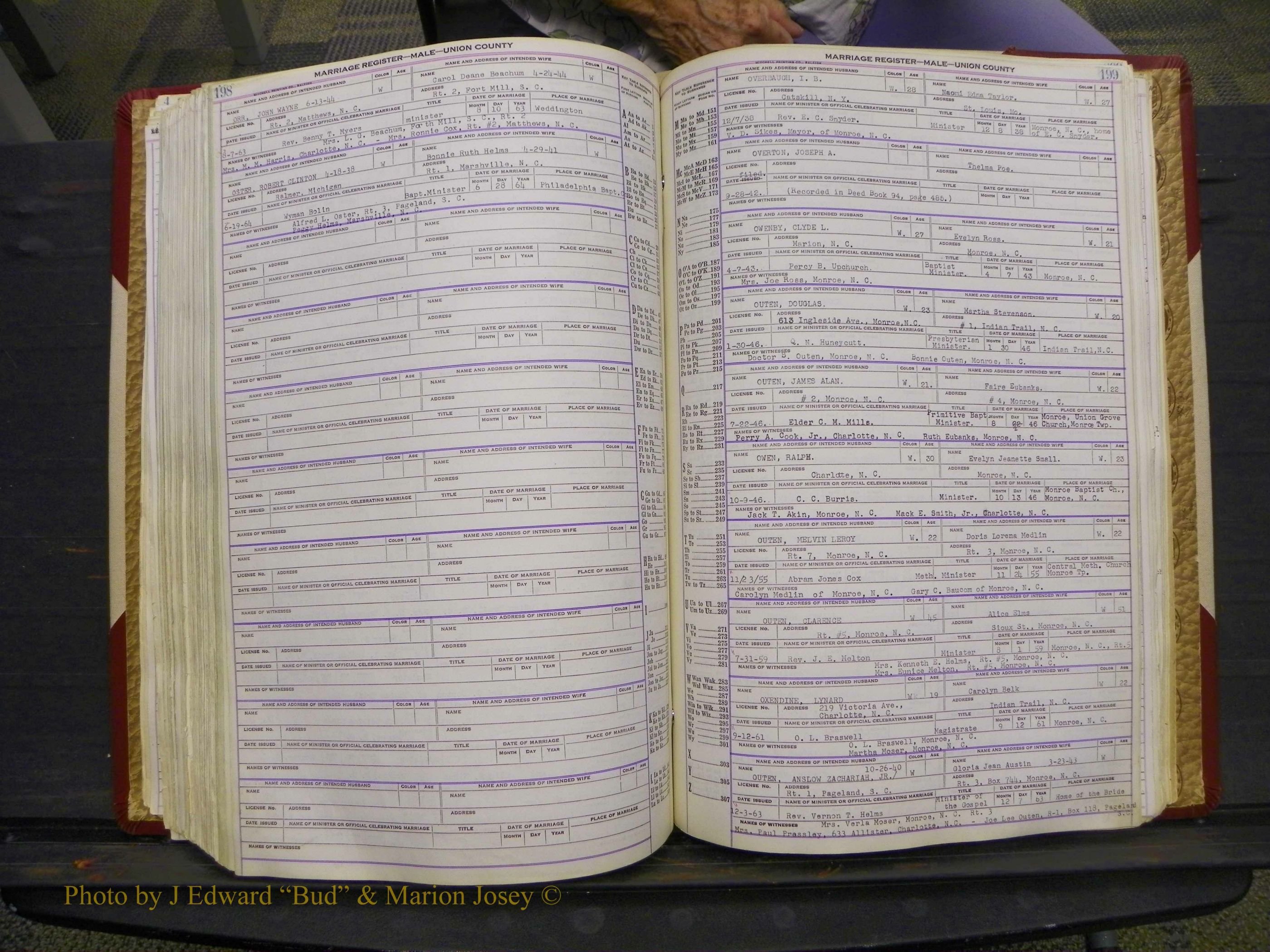 Union Co, NC Marriage Book 10, A-Z, 1937-1965 (245).JPG