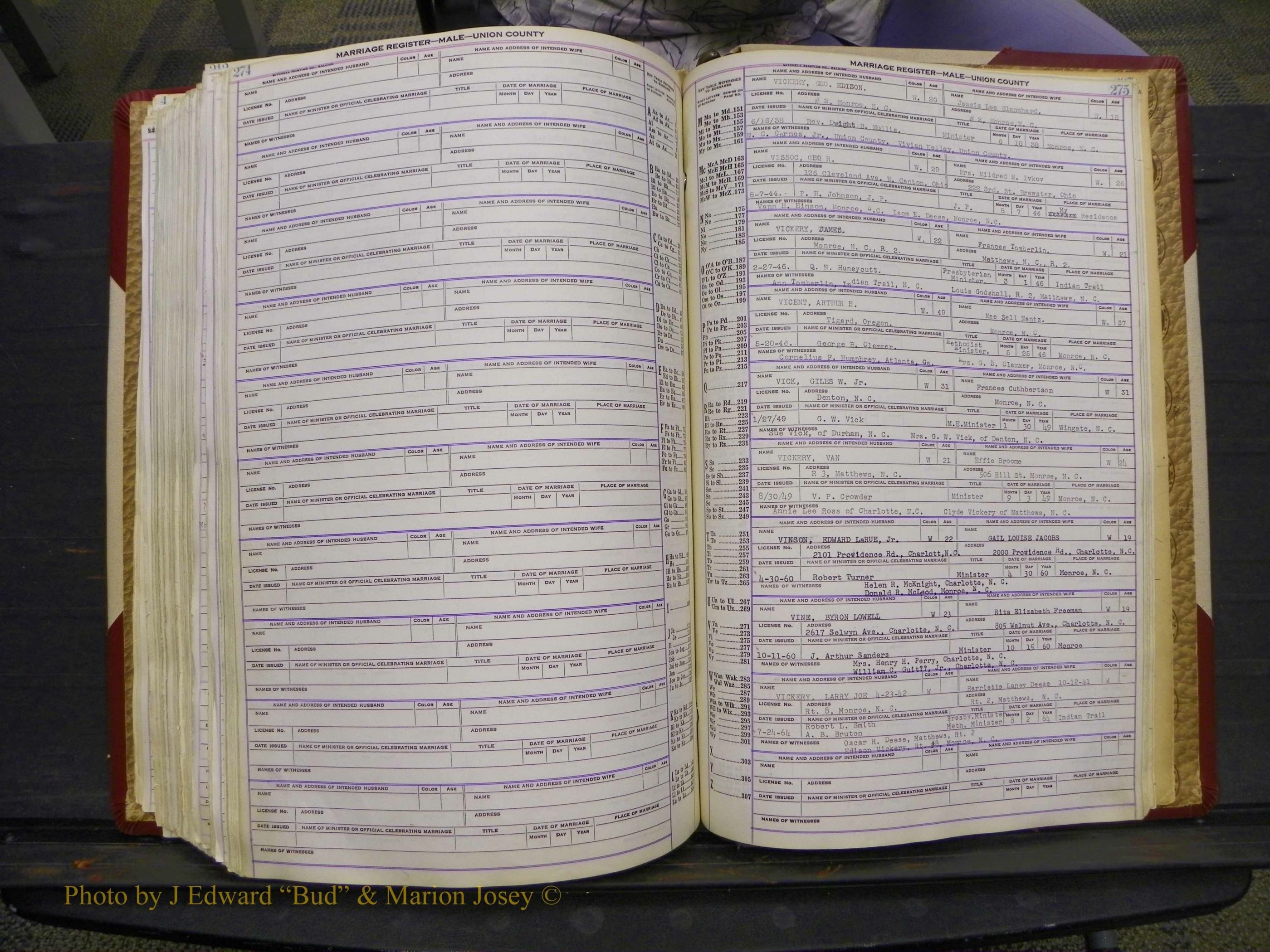 Union Co, NC Marriage Book 10, A-Z, 1937-1965 (339).JPG