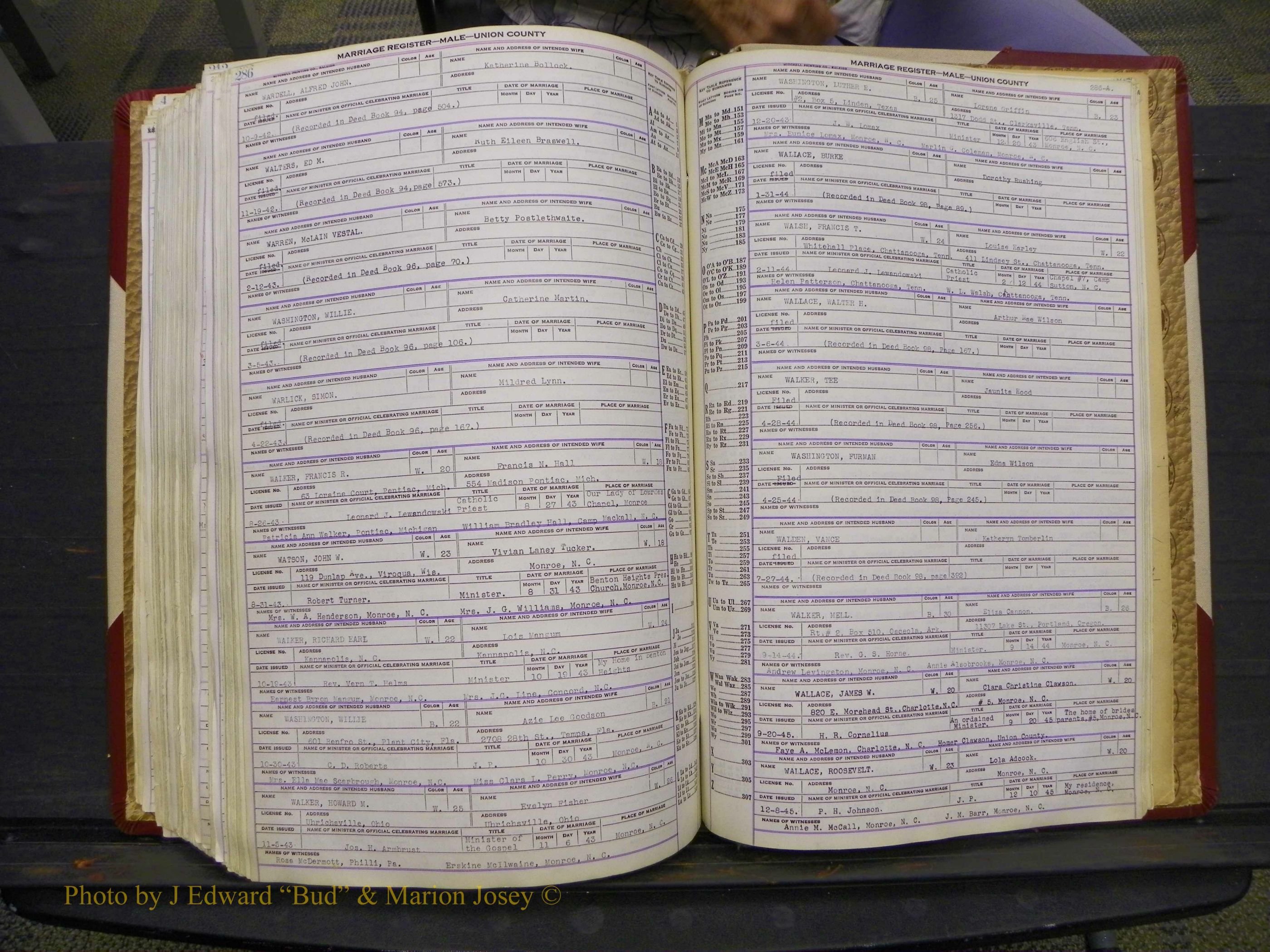 Union Co, NC Marriage Book 10, A-Z, 1937-1965 (344).JPG