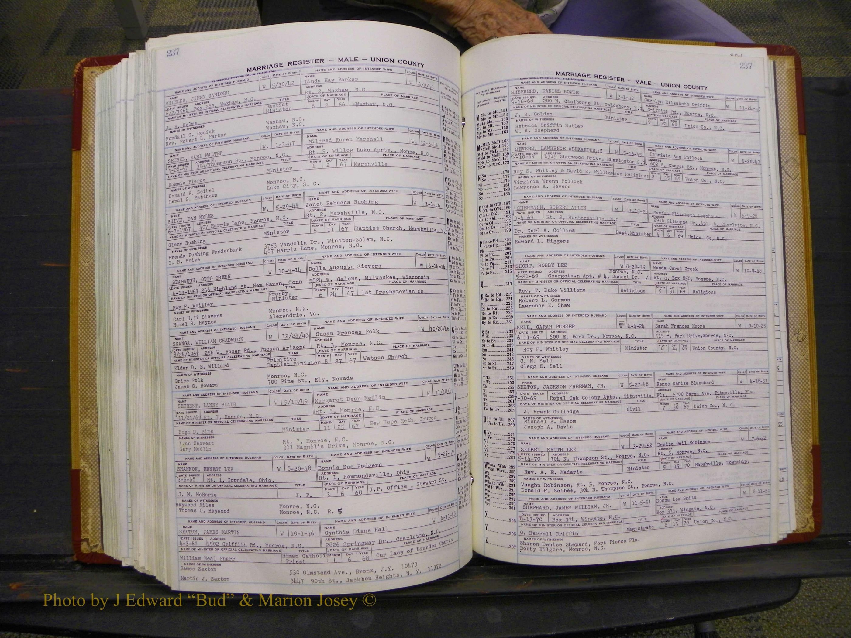 Union Co, NC Marriage Book 11, A-Z, 1965-1979 (270).JPG