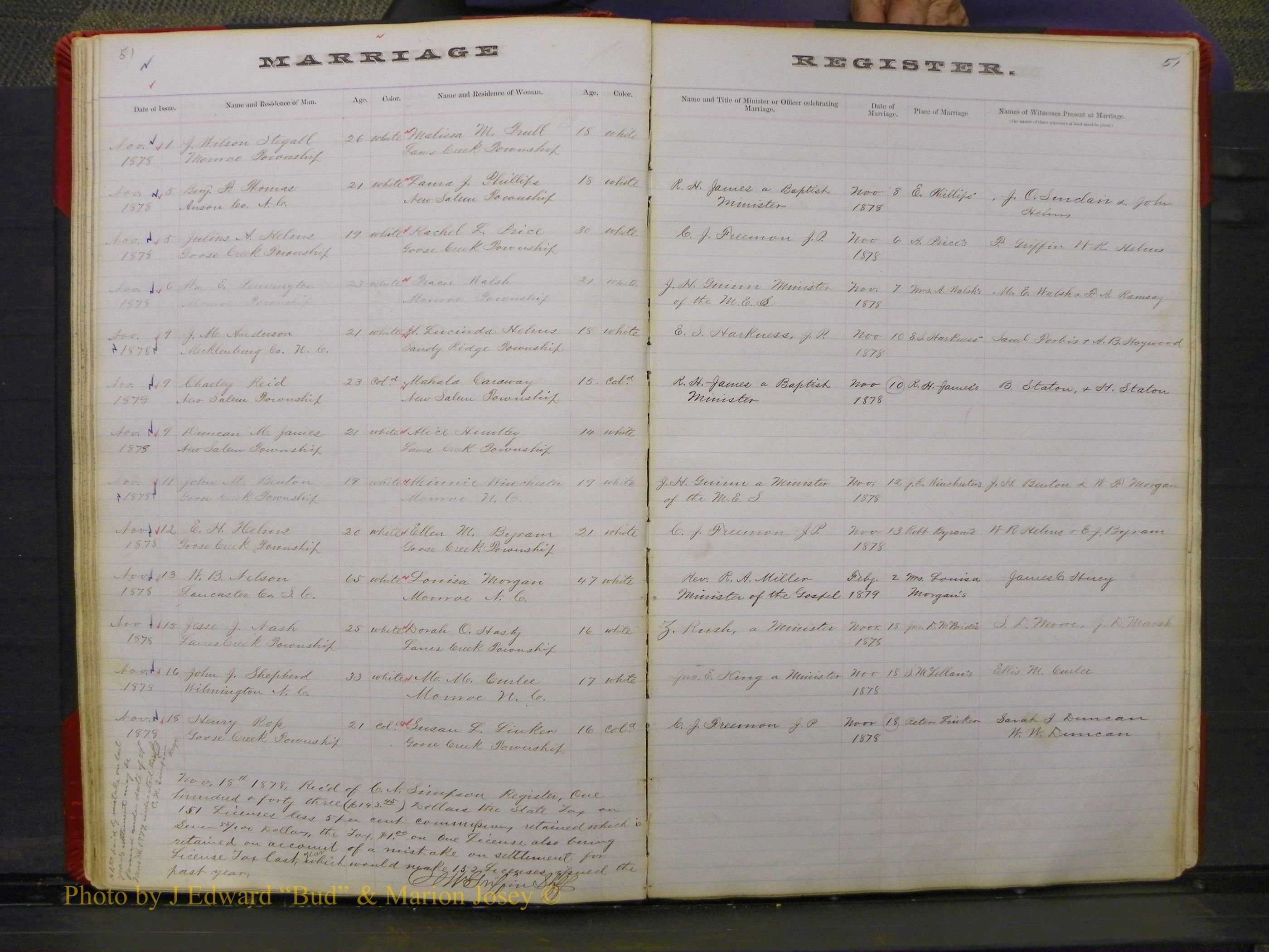 Union Co, NC Marriage Book 3, A-Z, 1873-1884 (52).JPG