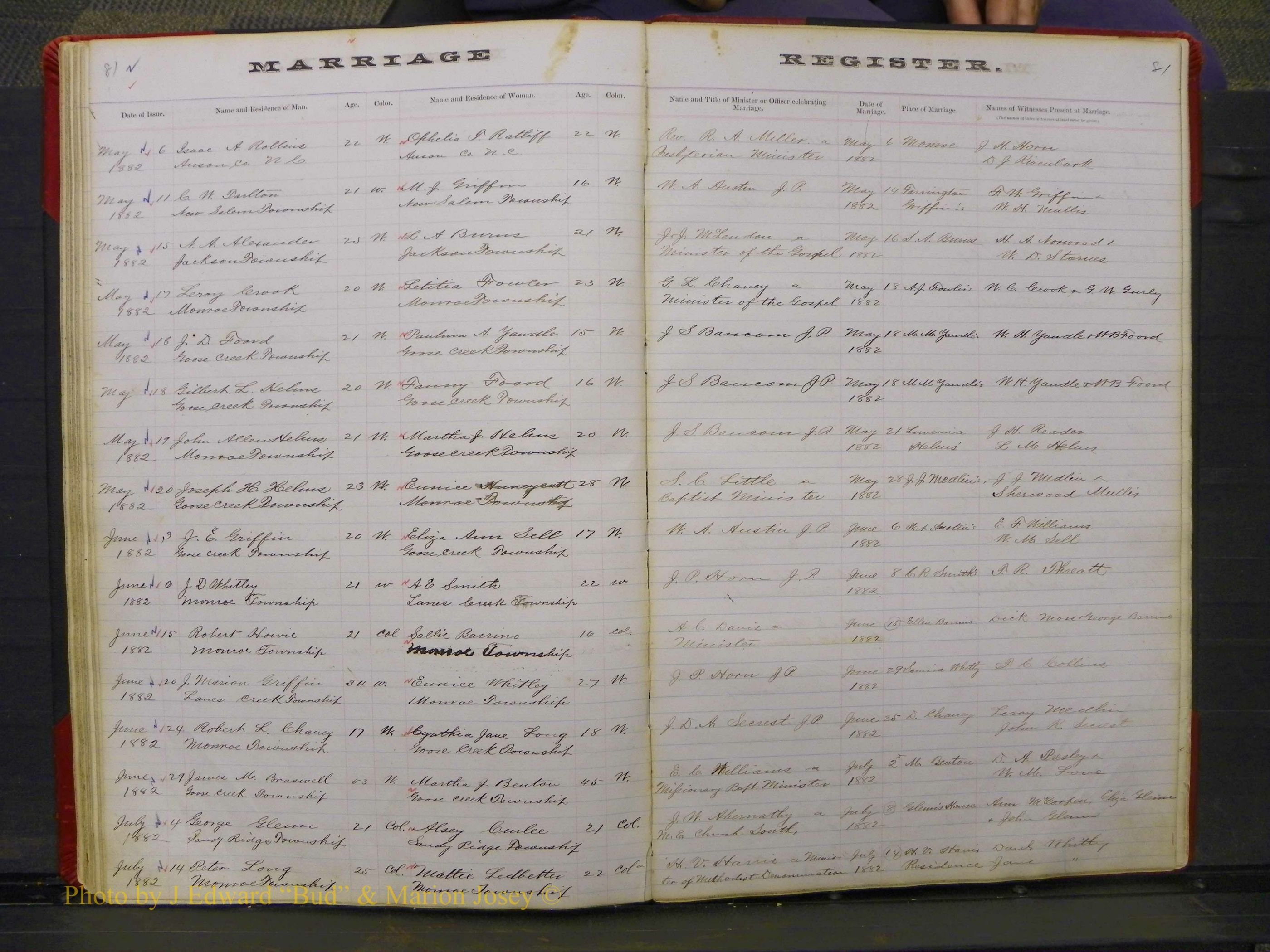 Union Co, NC Marriage Book 3, A-Z, 1873-1884 (82).JPG