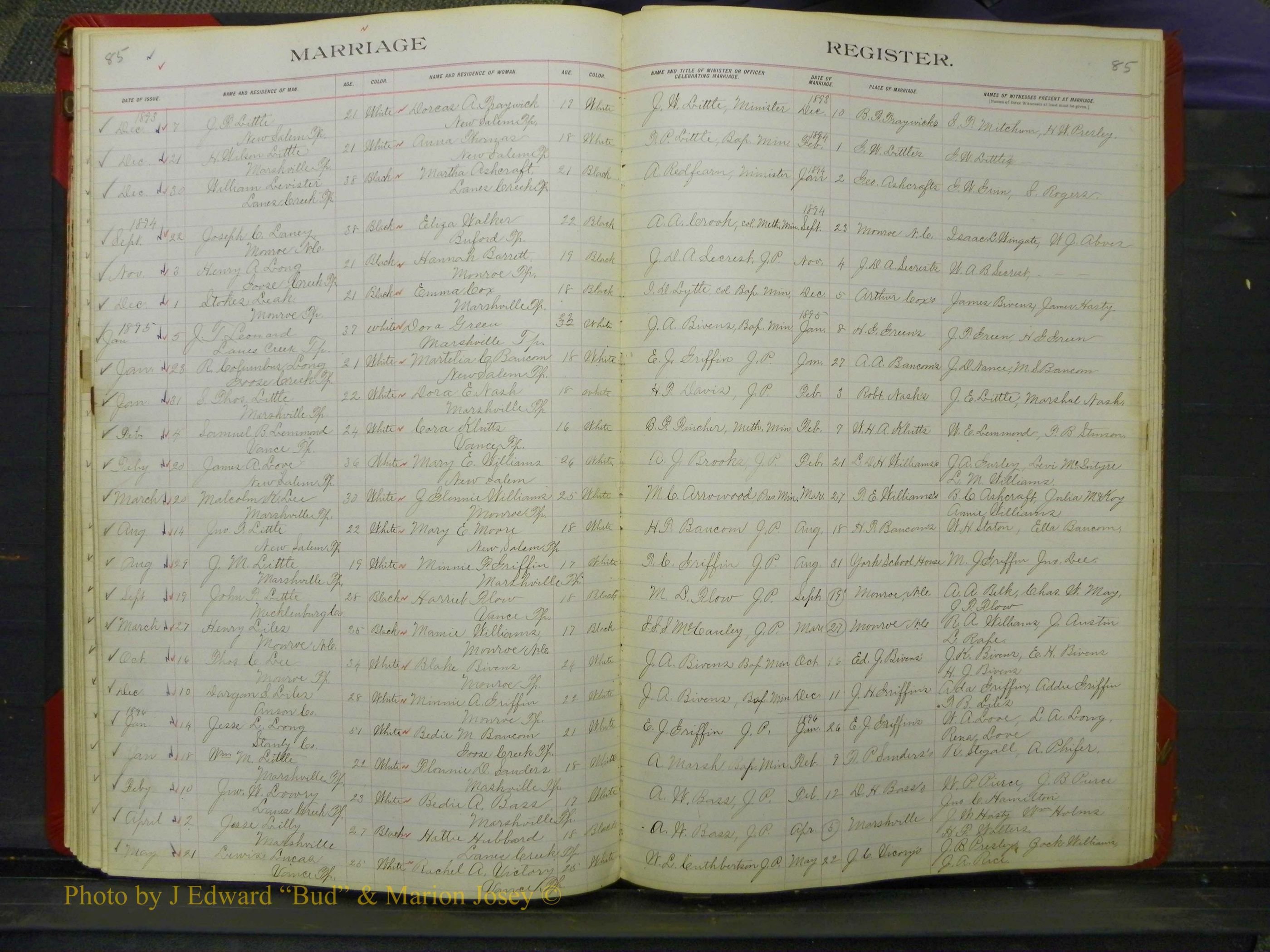 Union Co, NC Marriage Book 5, A-Z, 1890-1898 (33).JPG