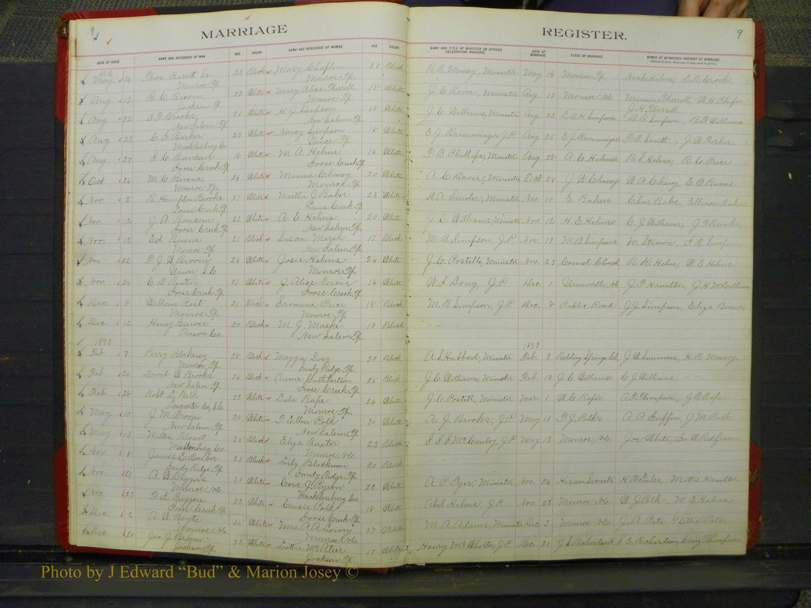 Union Co, NC Marriage Book 5, A-Z, 1890-1898 (5).JPG