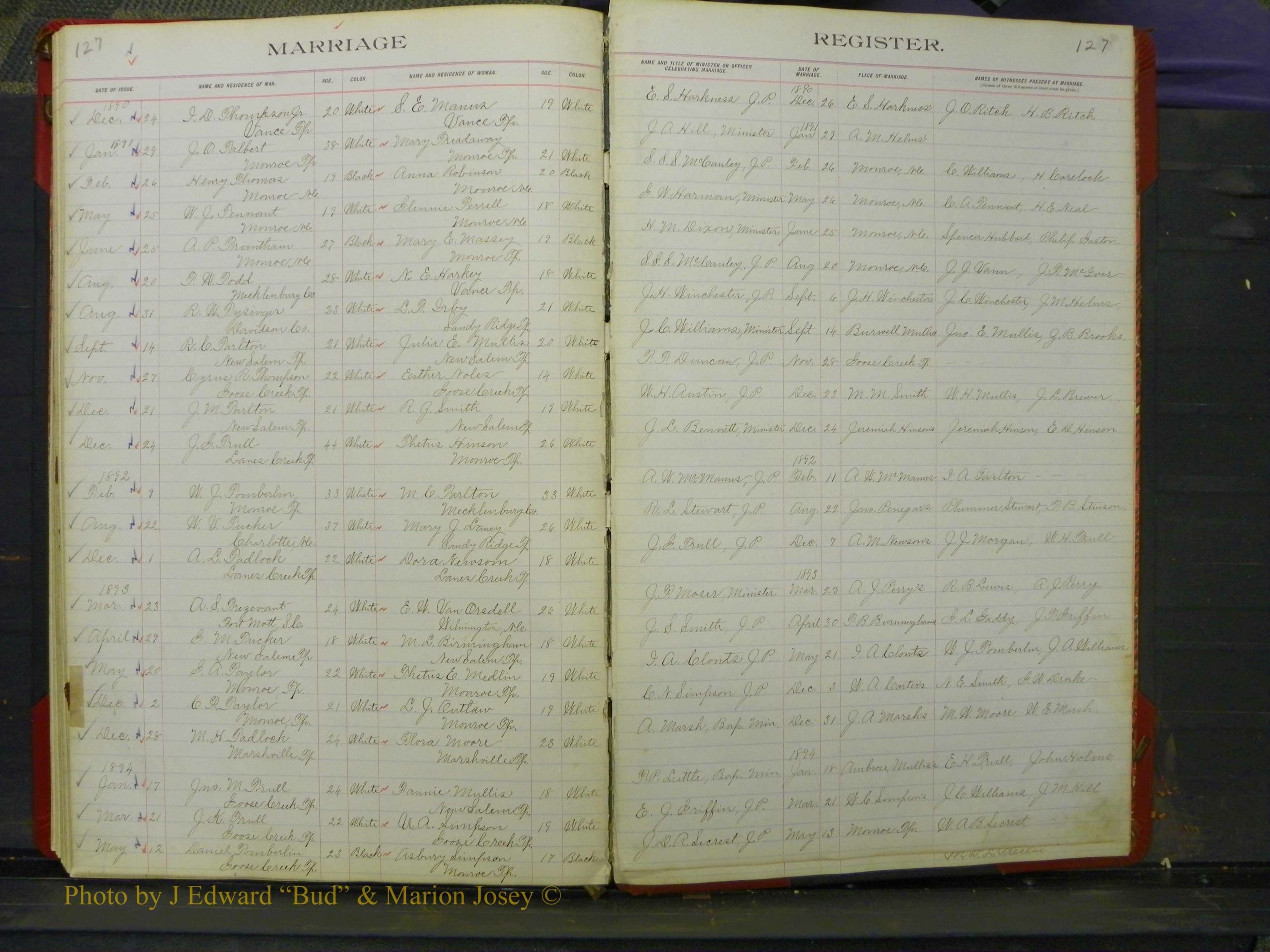 Union Co, NC Marriage Book 5, A-Z, 1890-1898 (52).JPG