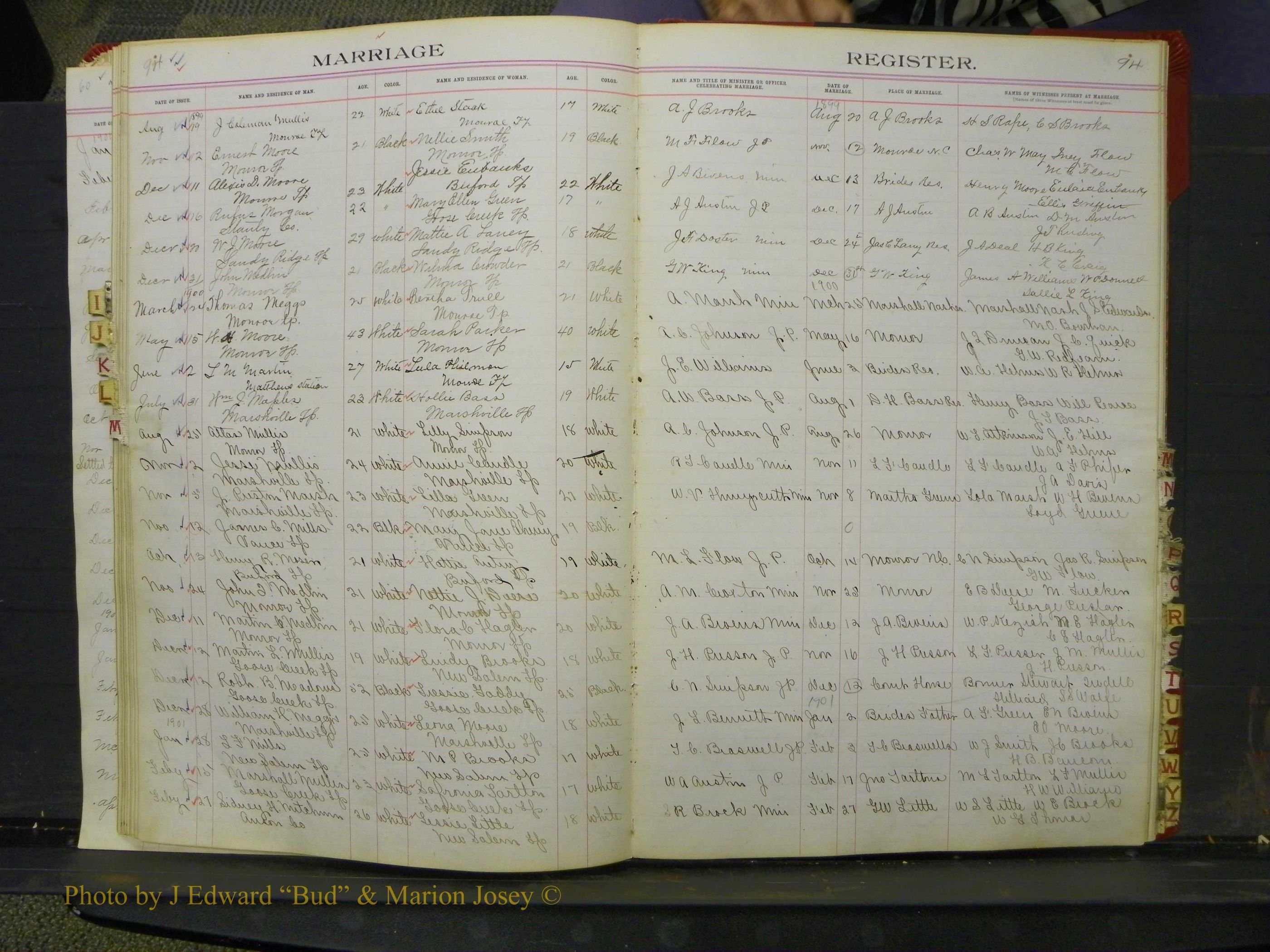 Union Co, NC Marriage Book 6, A-Z, 1898-1902 (41).JPG