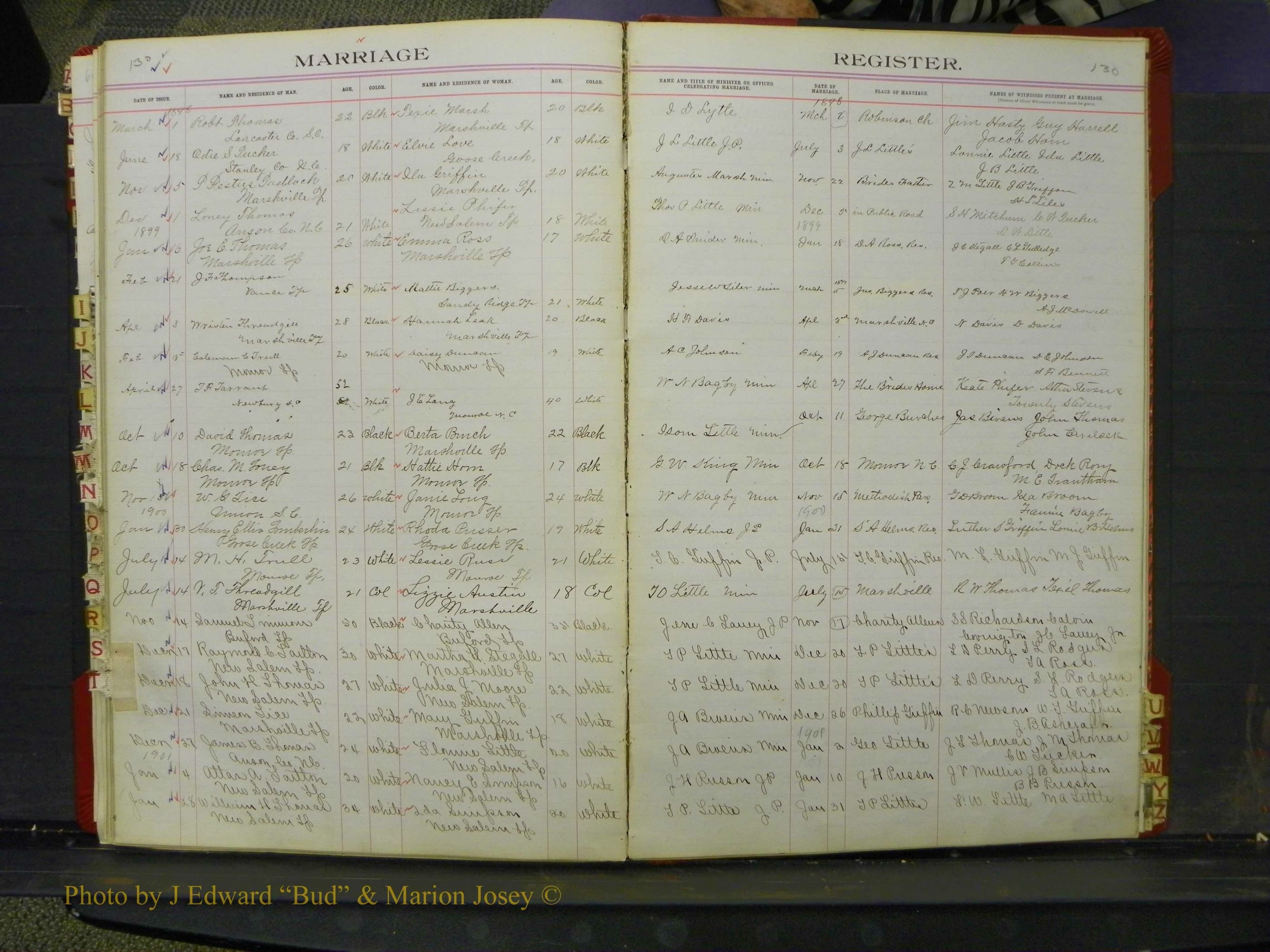 Union Co, NC Marriage Book 6, A-Z, 1898-1902 (58).JPG