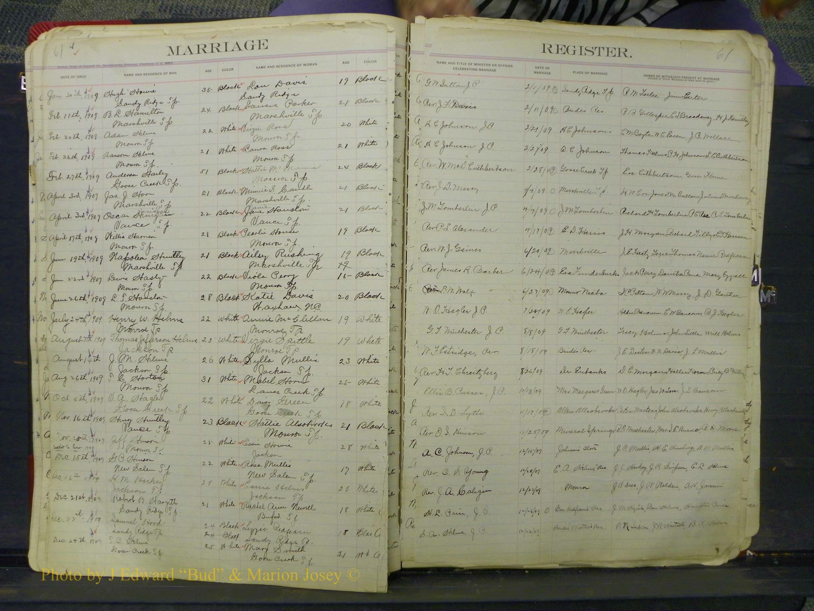 Union Co, NC Marriage Book 7, A-Z, 1903-1913 (42).JPG