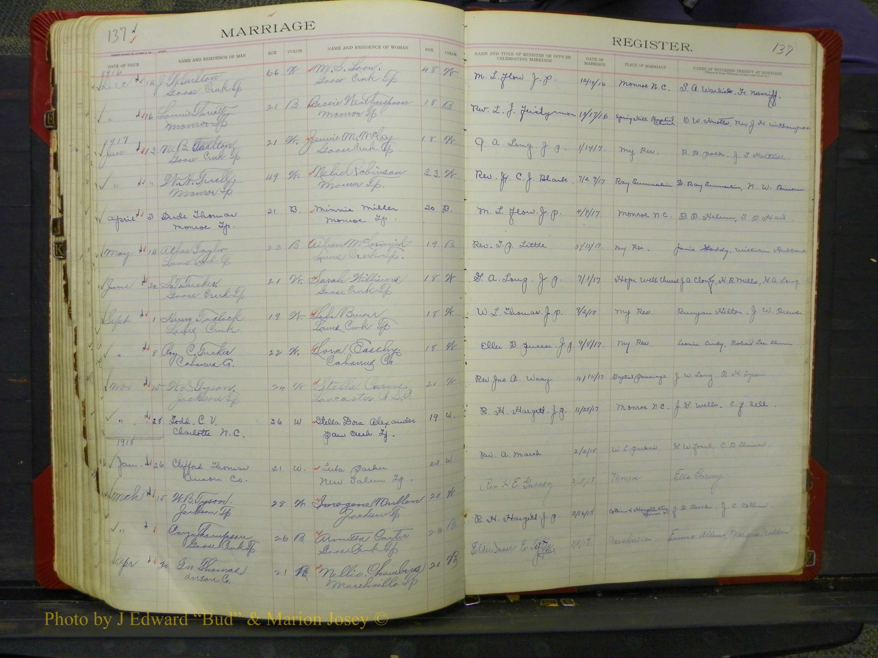 Union Co, NC Marriage Book 8, A-Z, 1914-1920 (125).JPG