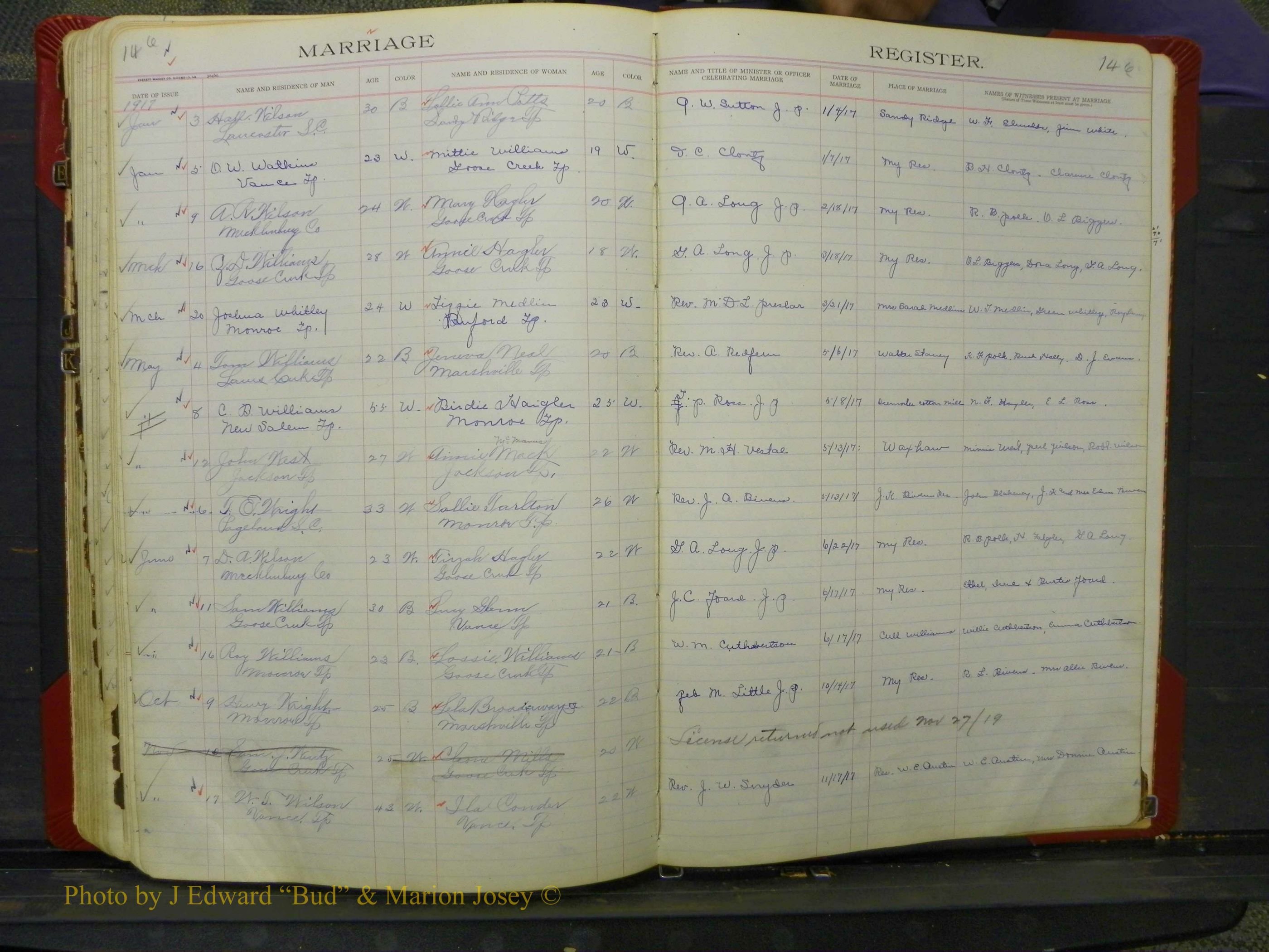 Union Co, NC Marriage Book 8, A-Z, 1914-1920 (135).JPG