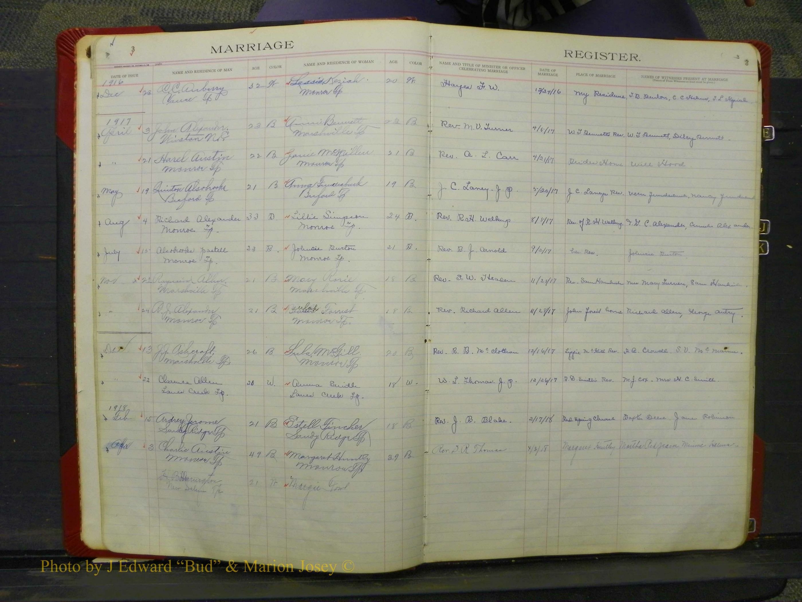 Union Co, NC Marriage Book 8, A-Z, 1914-1920 (4).JPG