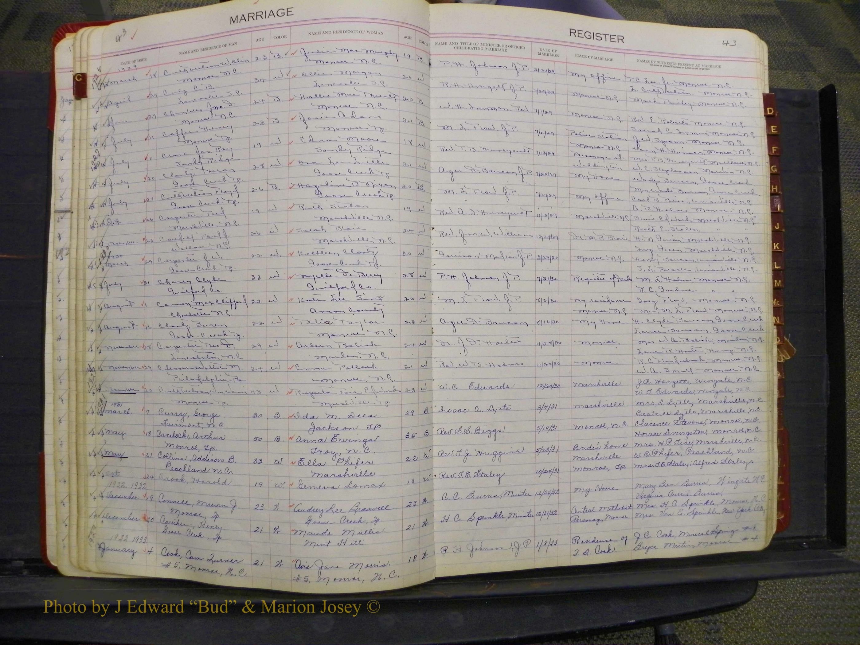 Union Co, NC Marriages, Book 9, 1920-1938 (25).JPG