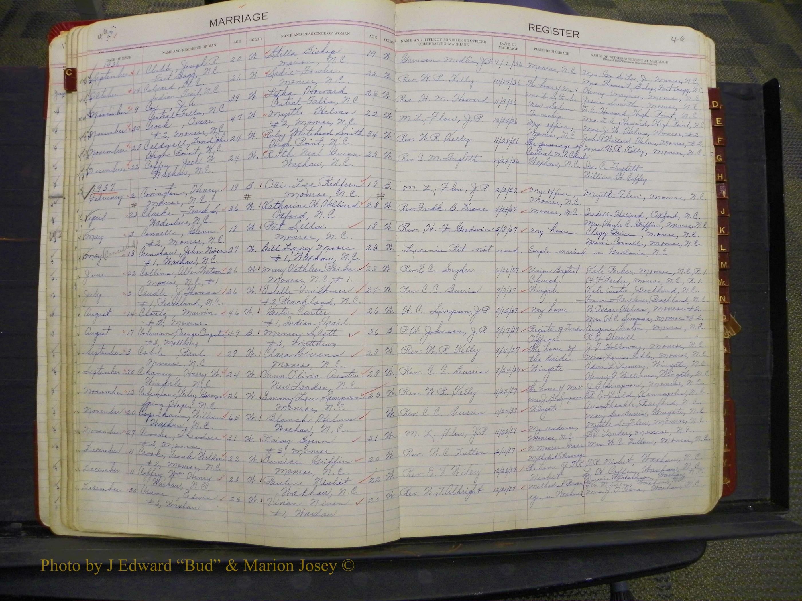 Union Co, NC Marriages, Book 9, 1920-1938 (28).JPG