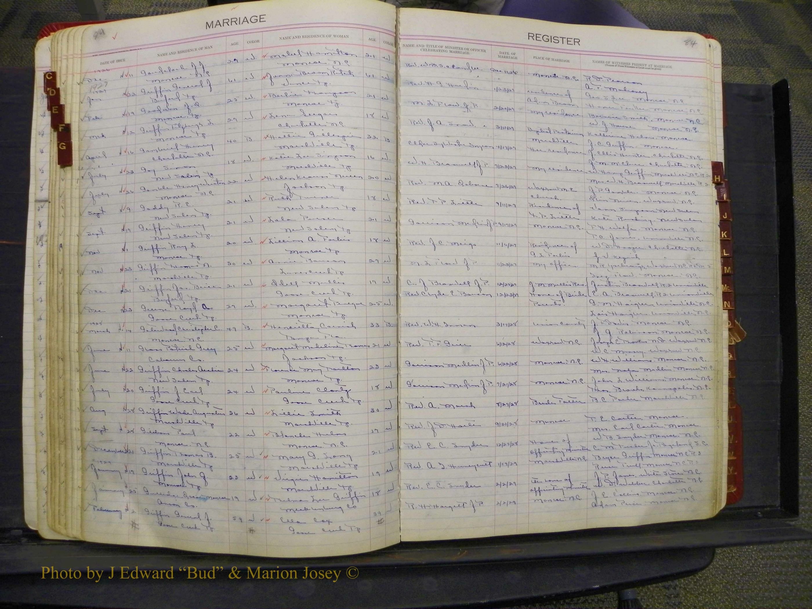 Union Co, NC Marriages, Book 9, 1920-1938 (44).JPG