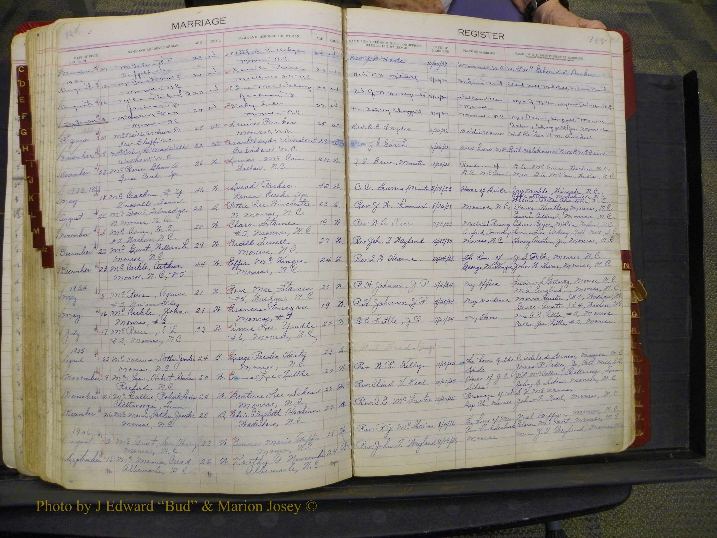 Union Co, NC Marriages, Book 9, 1920-1938 (89).JPG