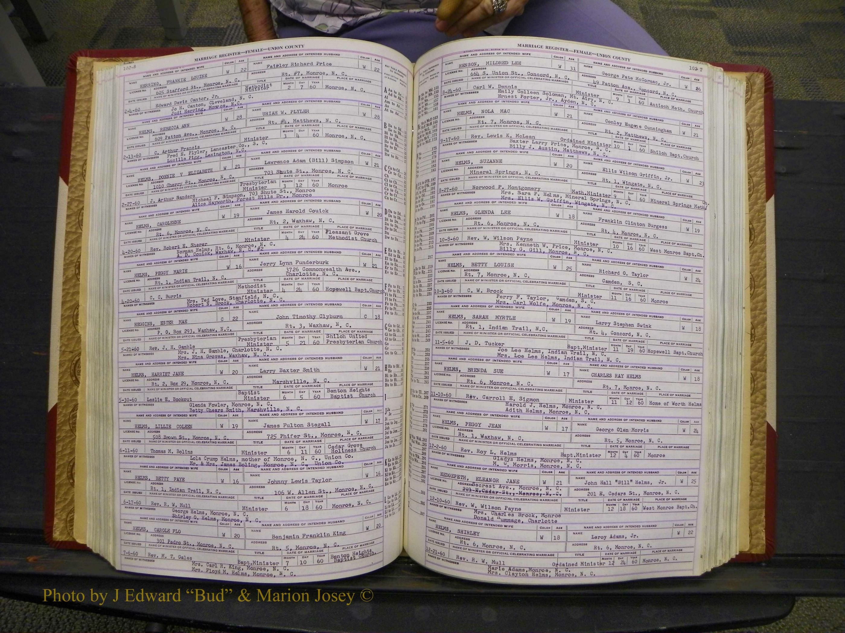 Union Co, NC Marriages Female Index, A-Z, 1937-1965 (147).JPG