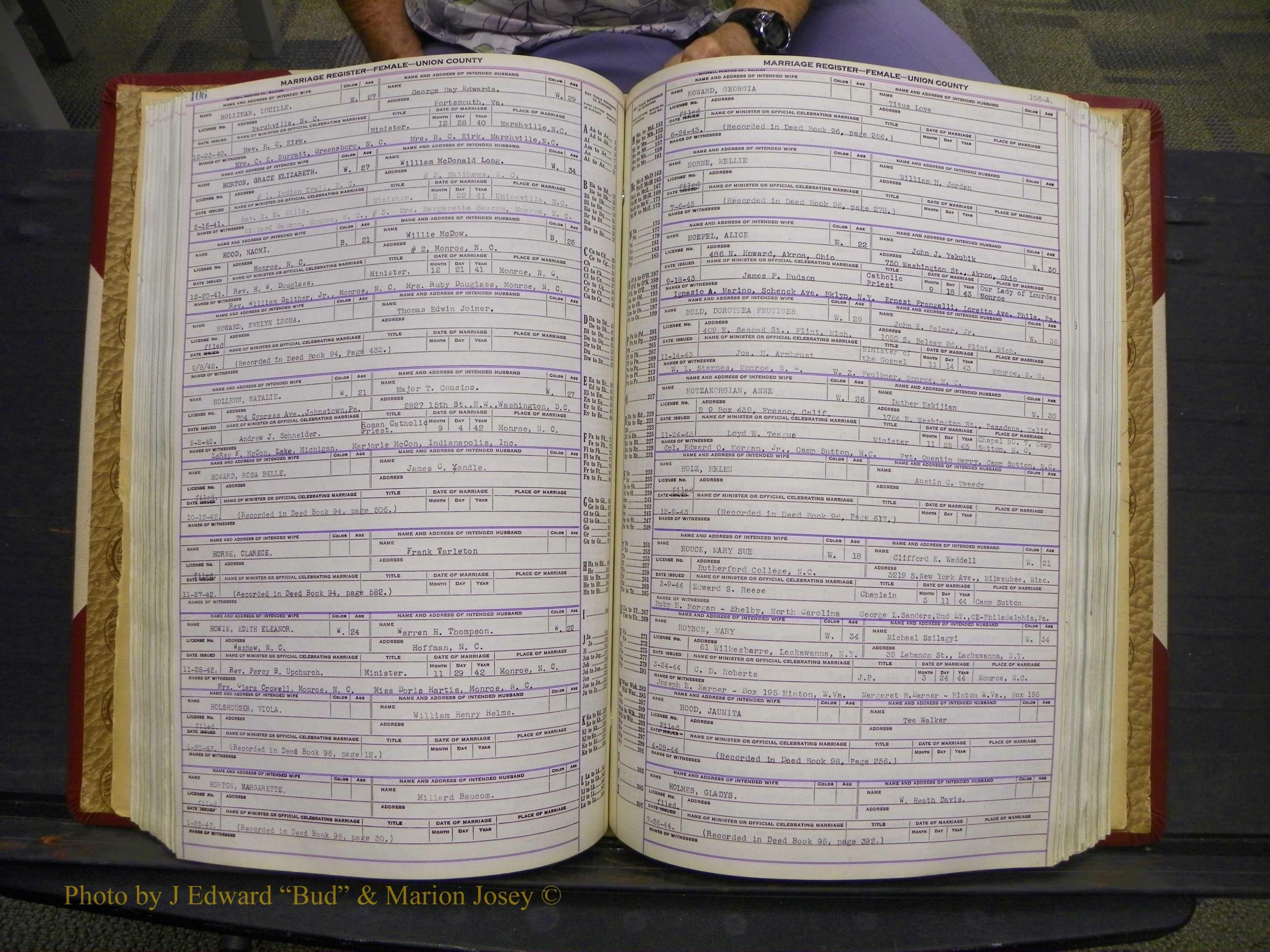 Union Co, NC Marriages Female Index, A-Z, 1937-1965 (156).JPG