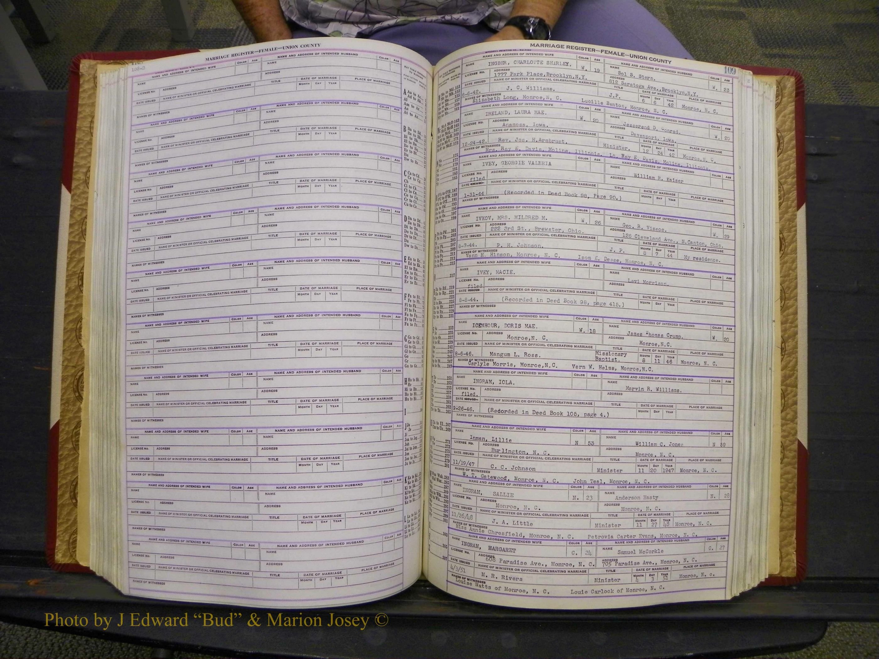 Union Co, NC Marriages Female Index, A-Z, 1937-1965 (164).JPG