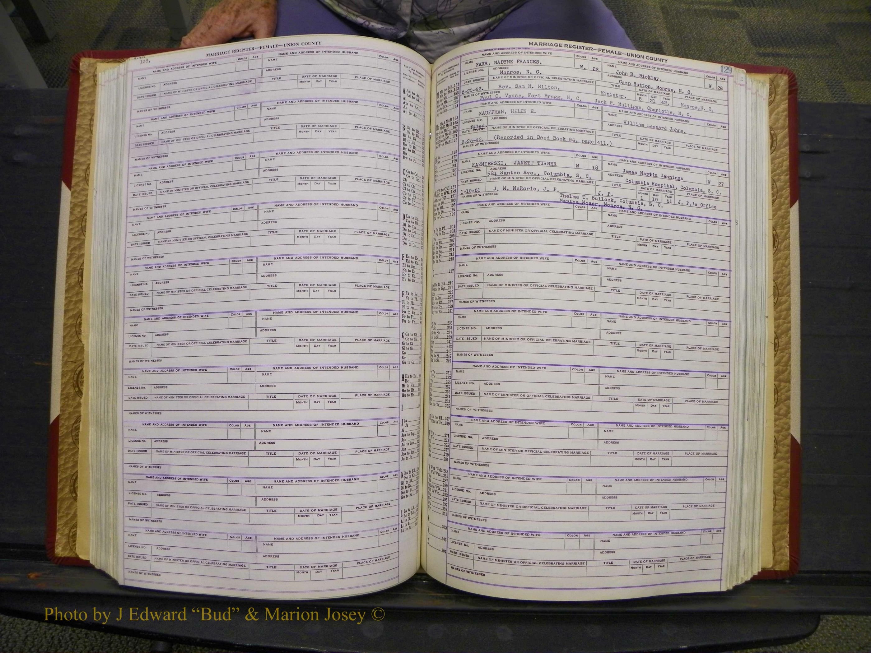 Union Co, NC Marriages Female Index, A-Z, 1937-1965 (175).JPG