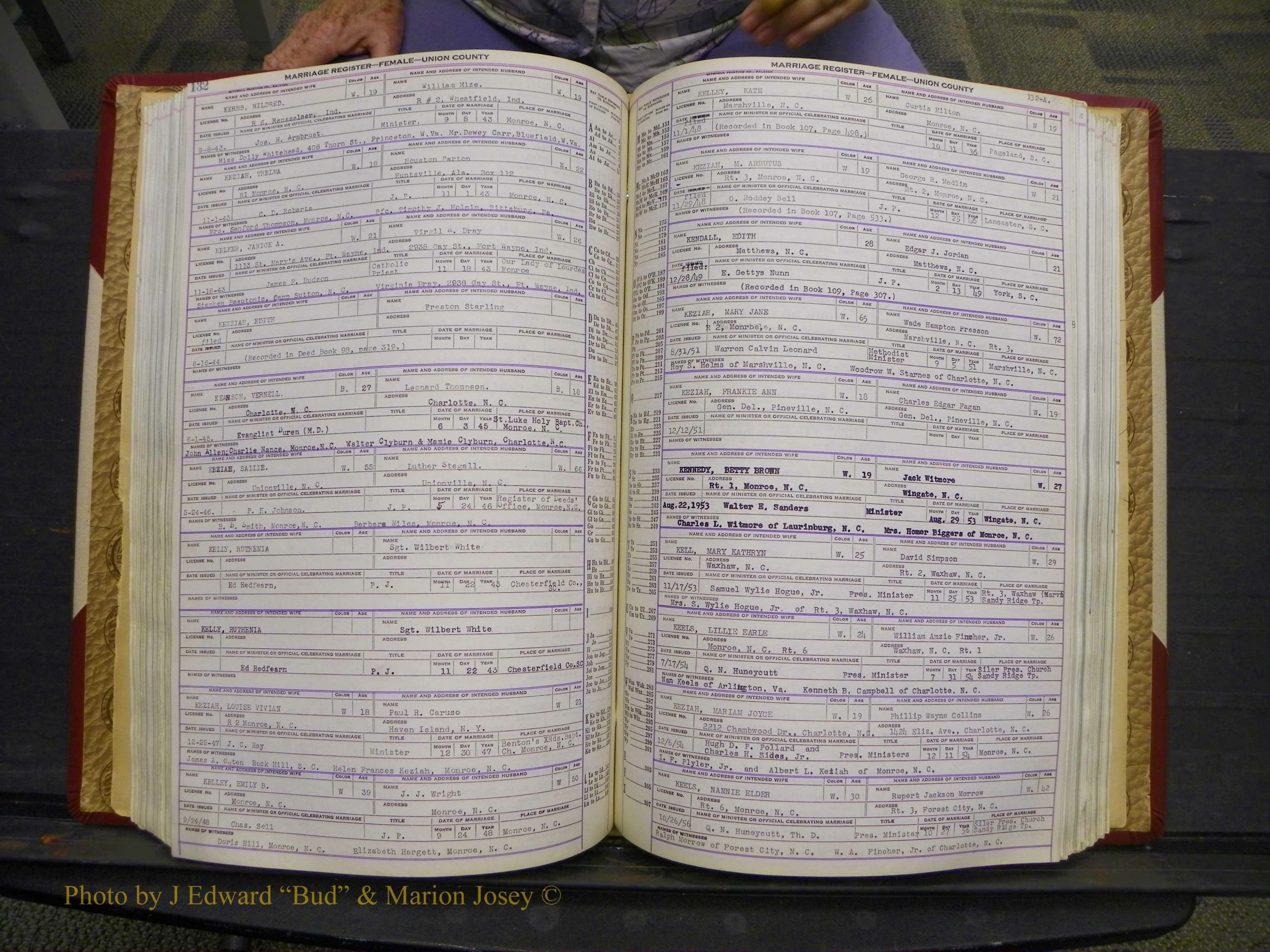 Union Co, NC Marriages Female Index, A-Z, 1937-1965 (177).JPG