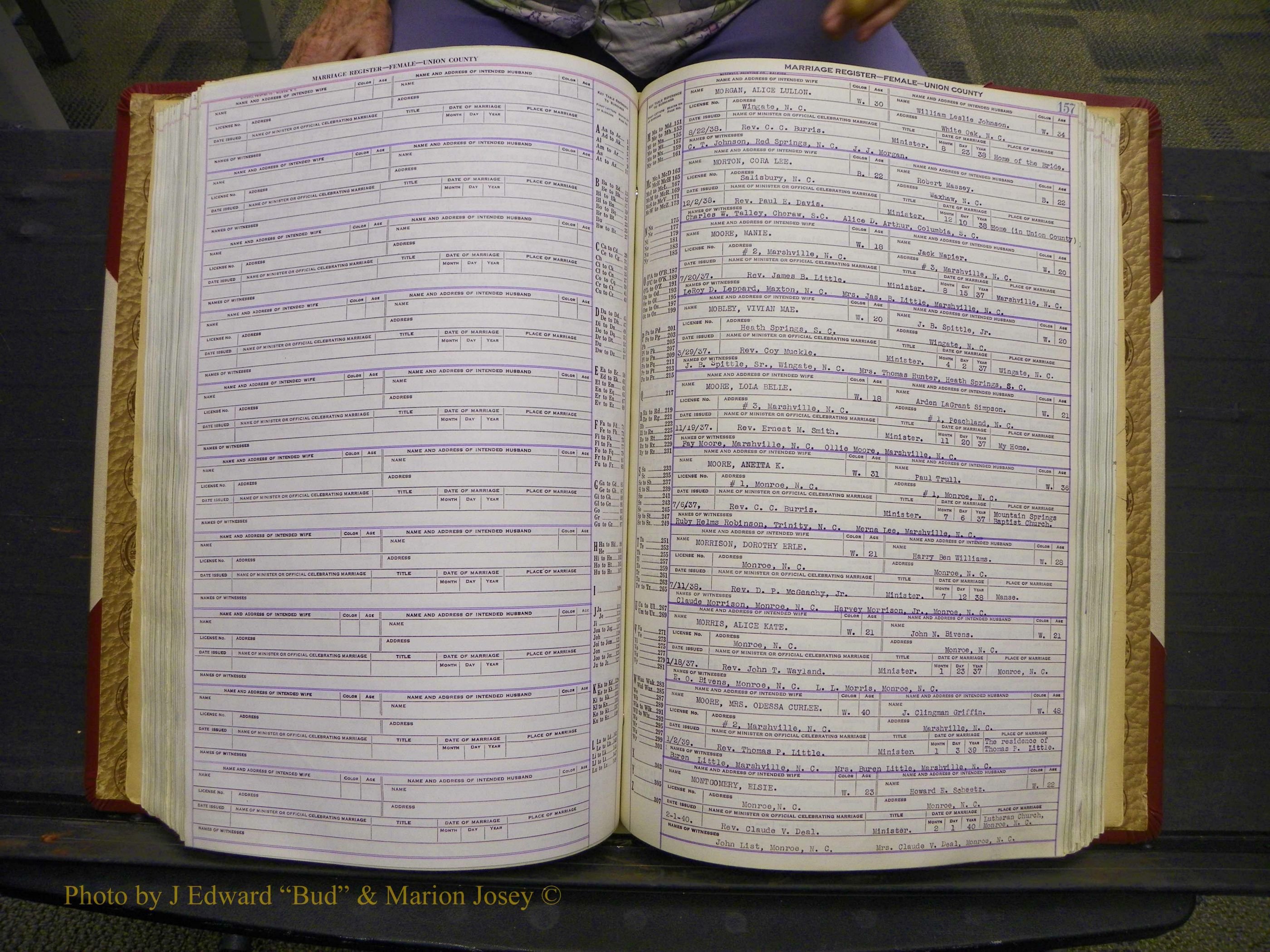 Union Co, NC Marriages Female Index, A-Z, 1937-1965 (214).JPG