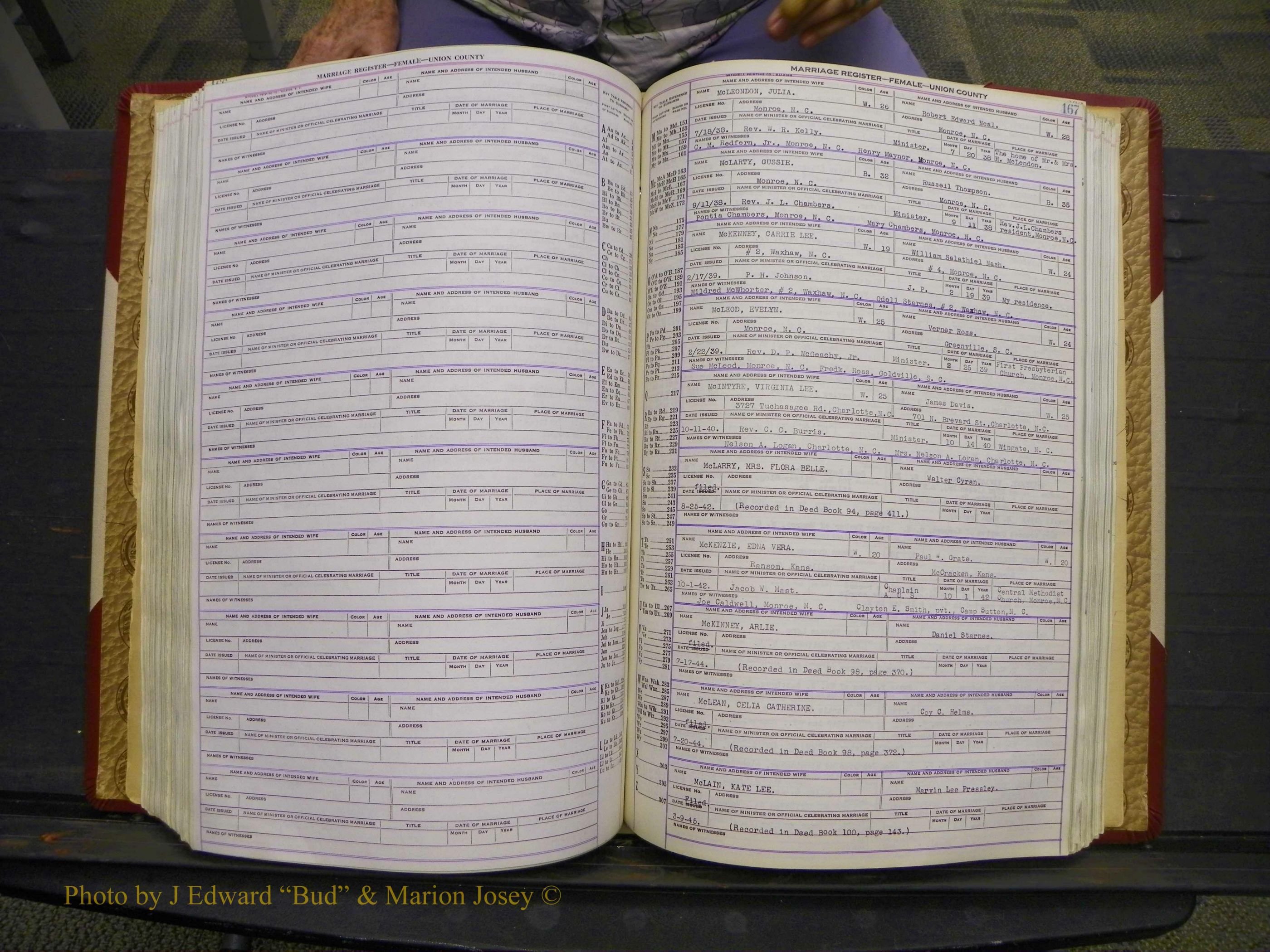 Union Co, NC Marriages Female Index, A-Z, 1937-1965 (228).JPG