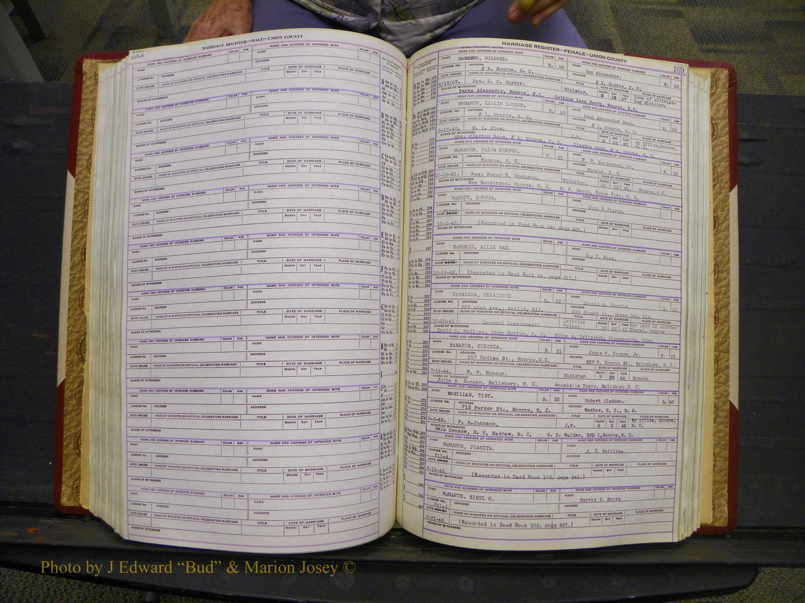 Union Co, NC Marriages Female Index, A-Z, 1937-1965 (230).JPG