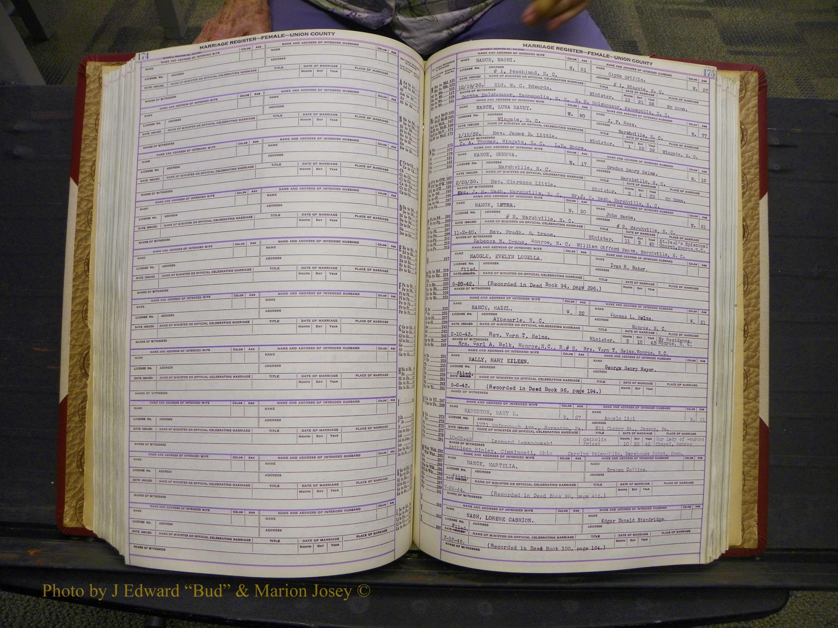 Union Co, NC Marriages Female Index, A-Z, 1937-1965 (235).JPG