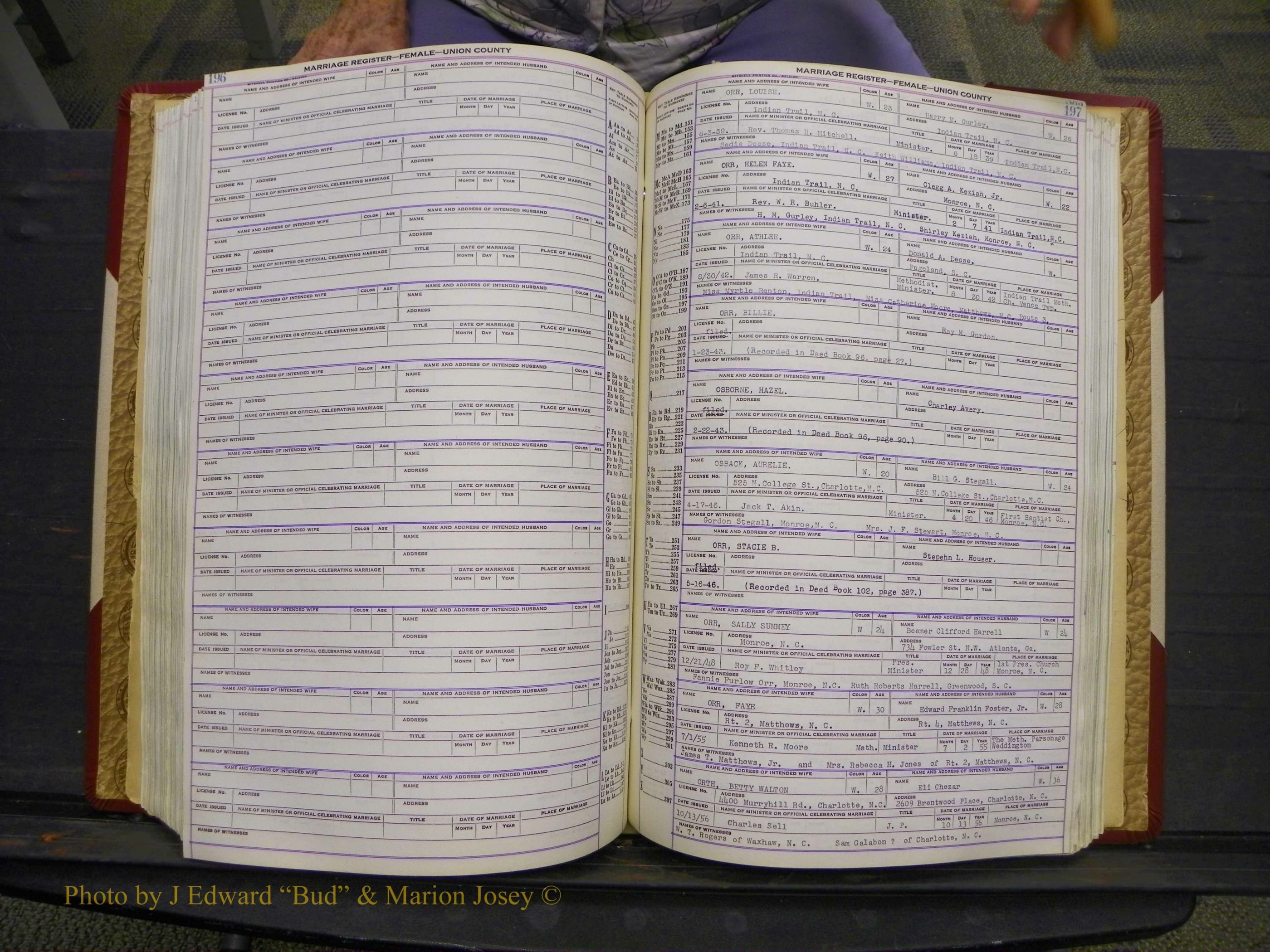 Union Co, NC Marriages Female Index, A-Z, 1937-1965 (246).JPG