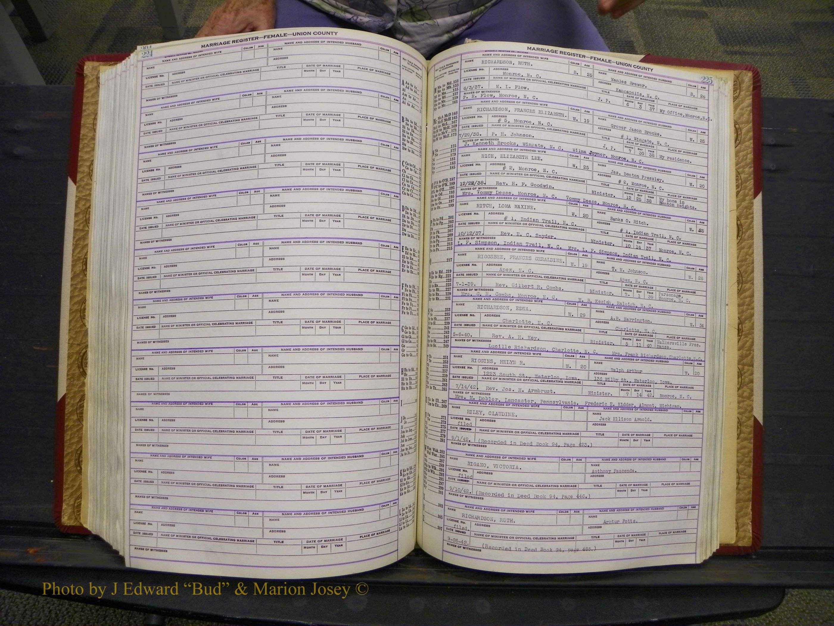 Union Co, NC Marriages Female Index, A-Z, 1937-1965 (276).JPG