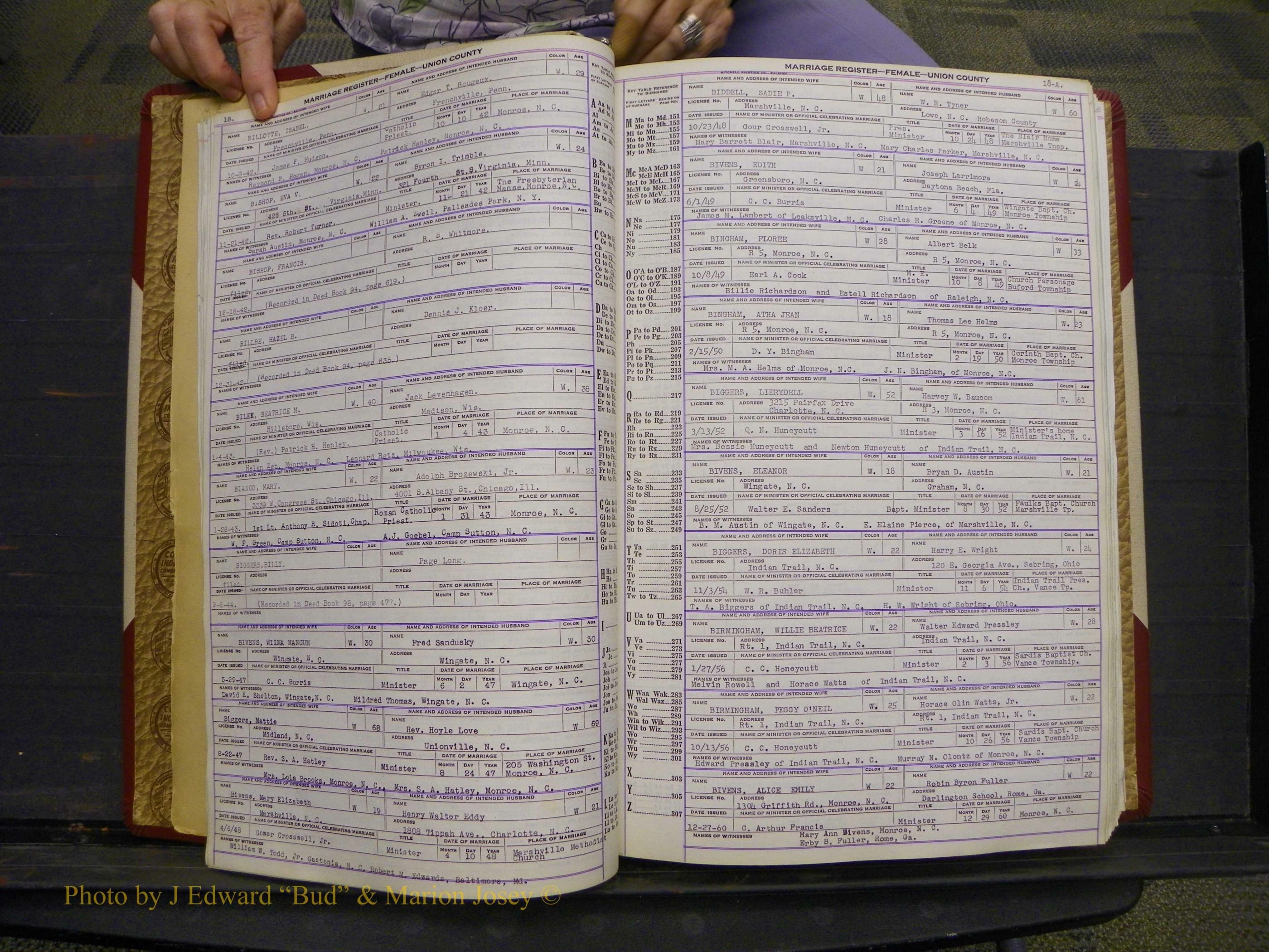 Union Co, NC Marriages Female Index, A-Z, 1937-1965 (28).JPG