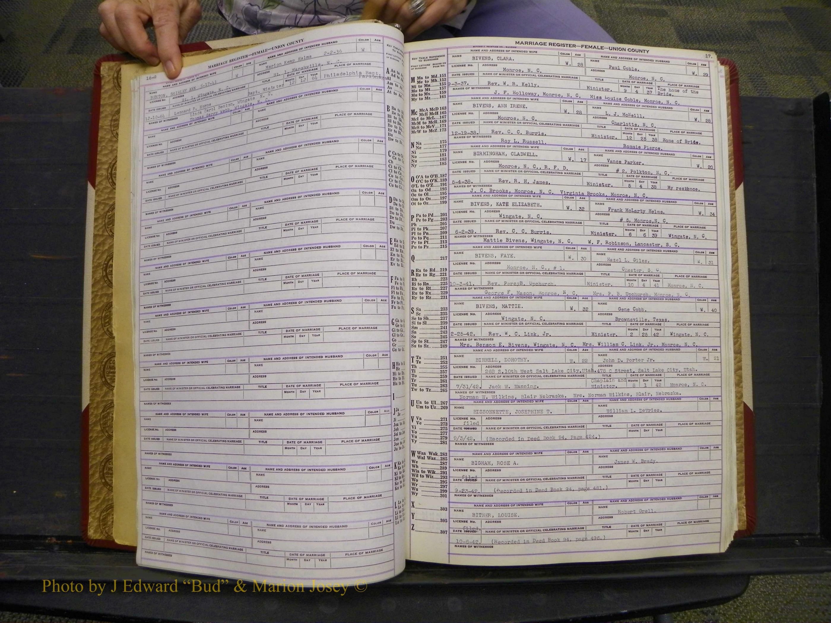 Union Co, NC Marriages Female Index, A-Z, 1937-1965 (29).JPG