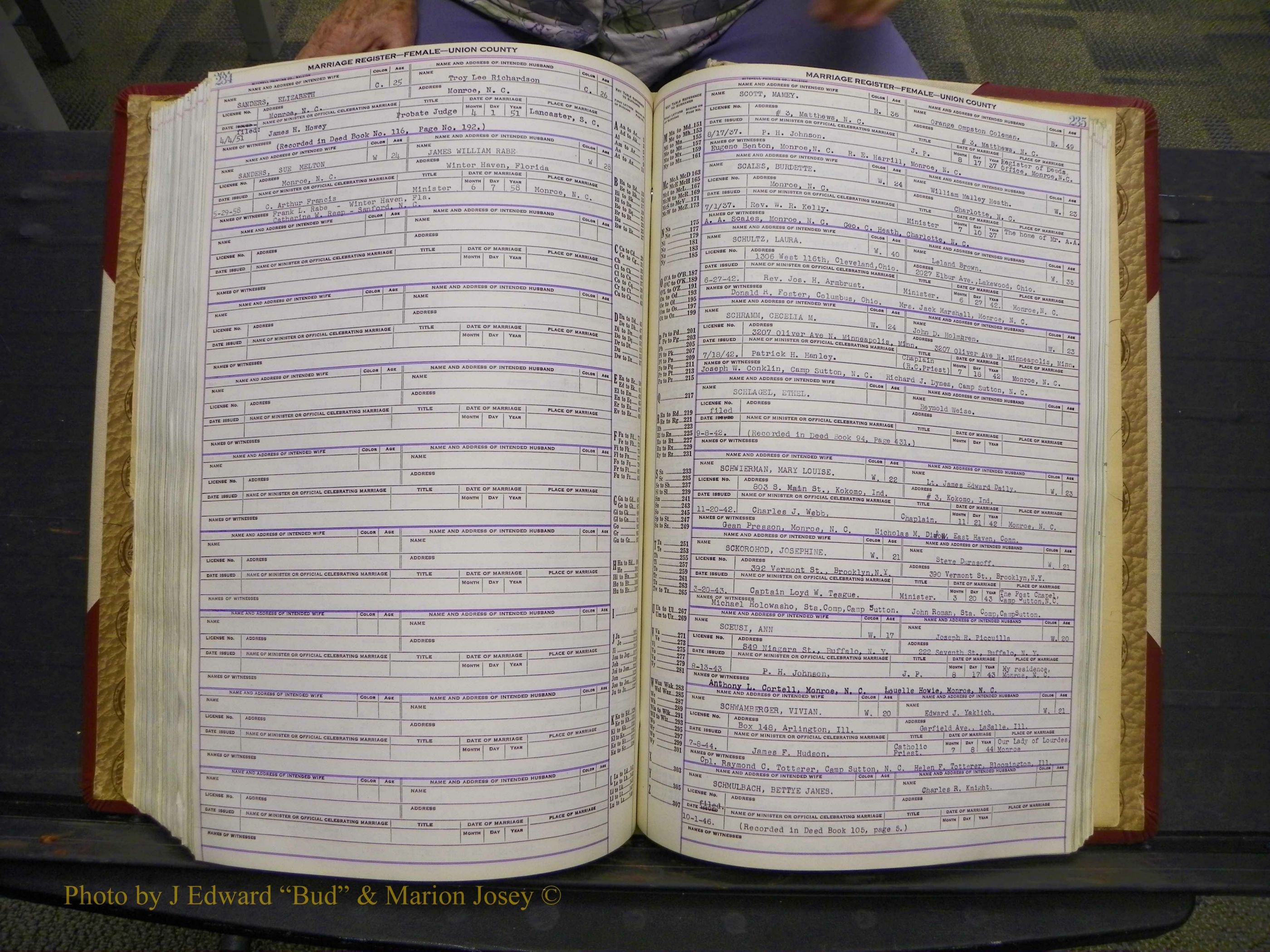 Union Co, NC Marriages Female Index, A-Z, 1937-1965 (290).JPG