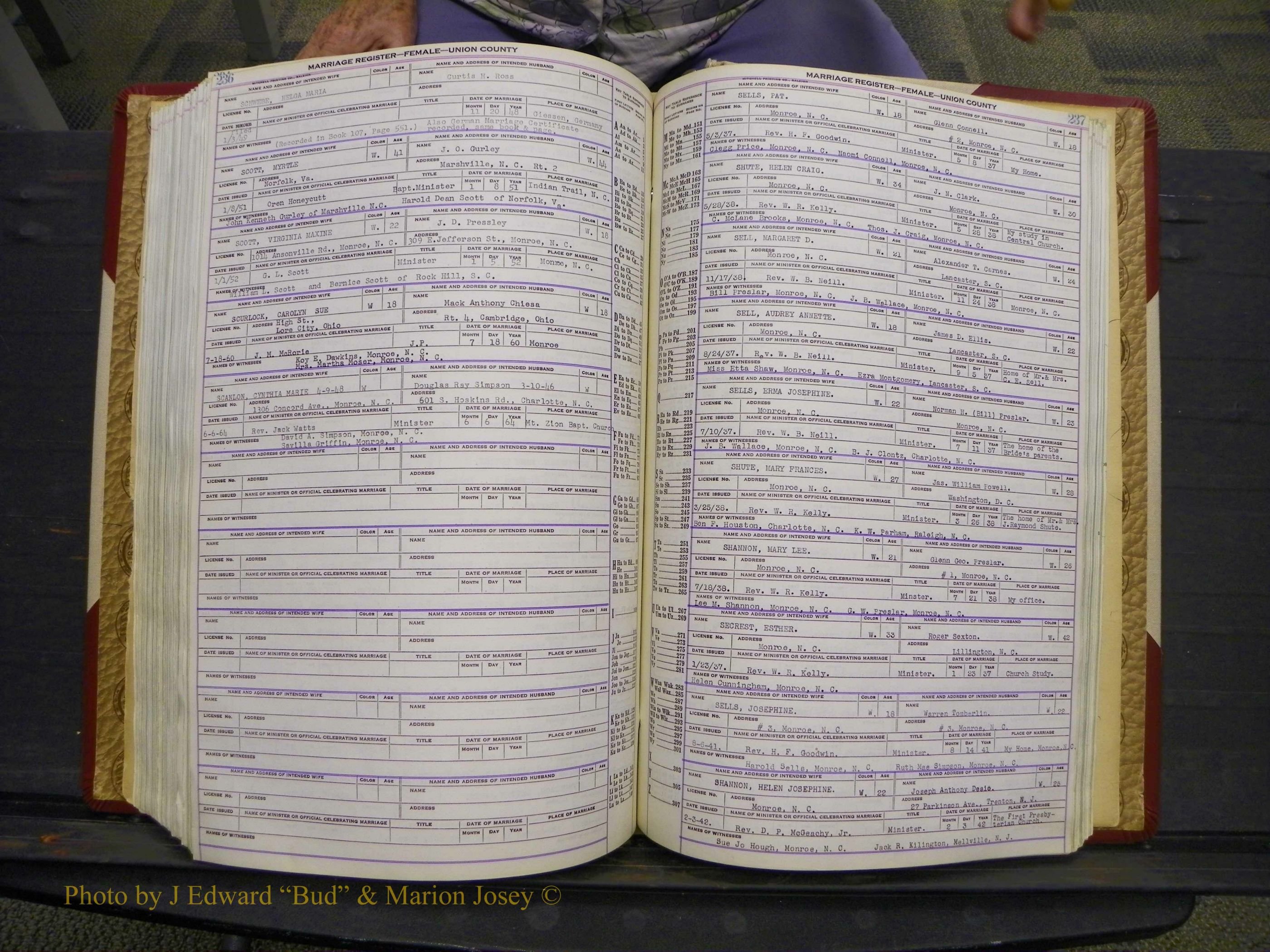 Union Co, NC Marriages Female Index, A-Z, 1937-1965 (291).JPG