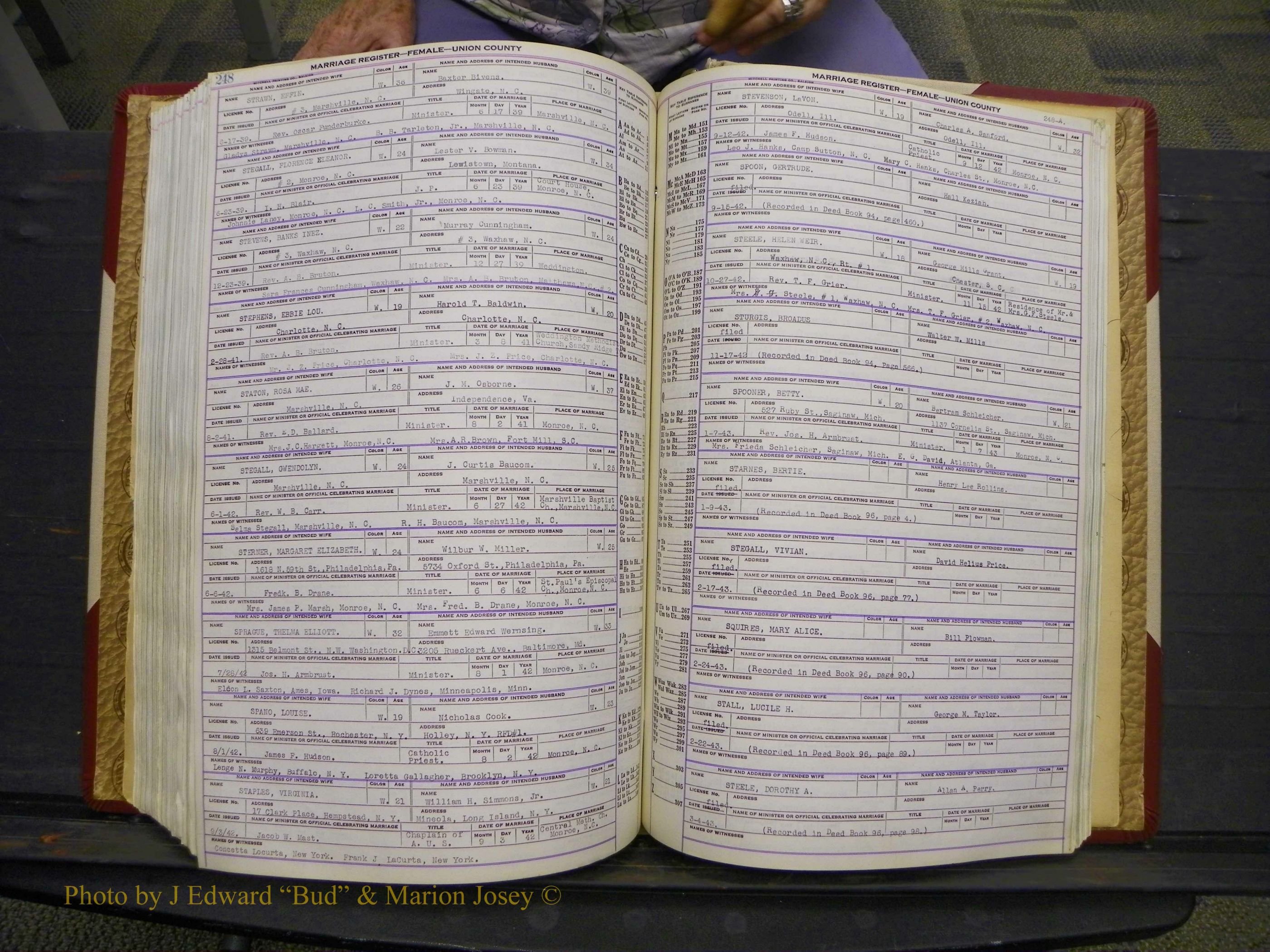 Union Co, NC Marriages Female Index, A-Z, 1937-1965 (308).JPG