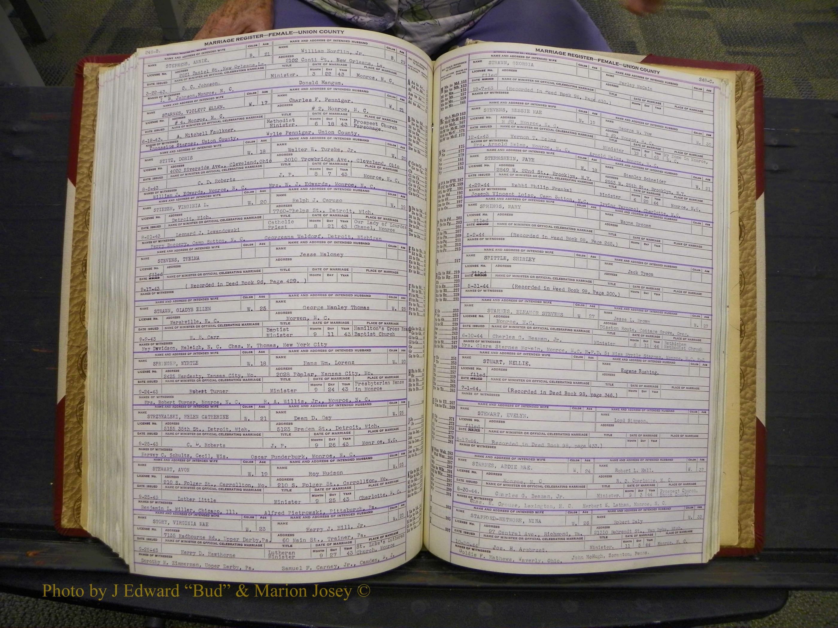 Union Co, NC Marriages Female Index, A-Z, 1937-1965 (309).JPG