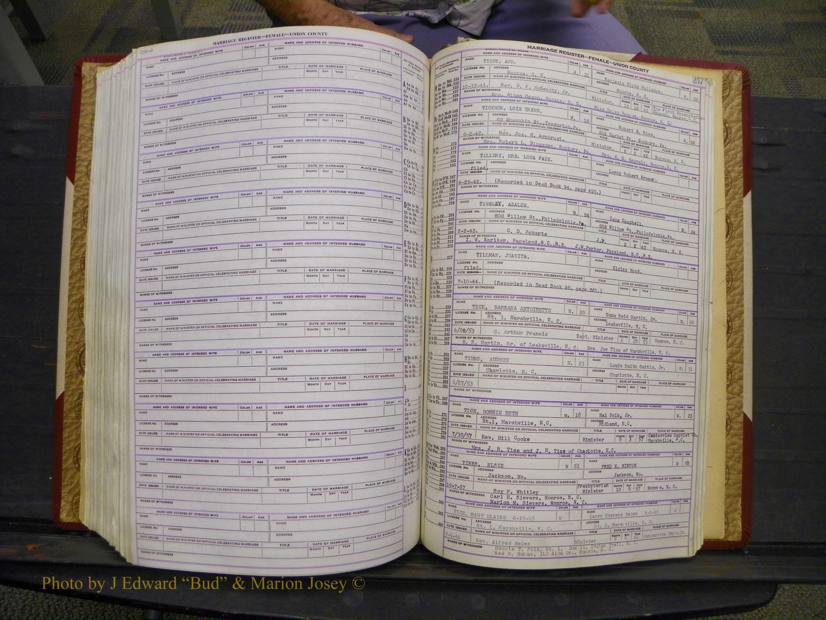 Union Co, NC Marriages Female Index, A-Z, 1937-1965 (327).JPG