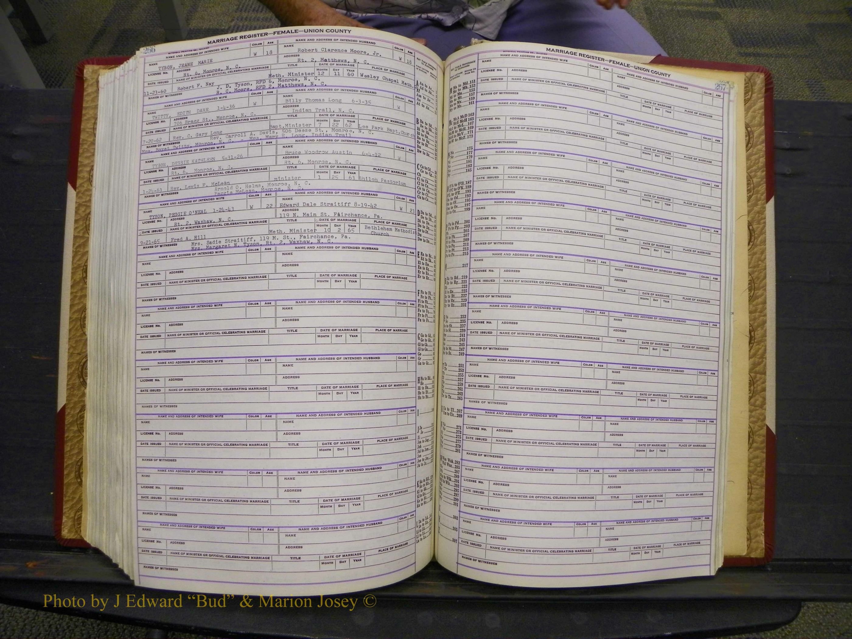 Union Co, NC Marriages Female Index, A-Z, 1937-1965 (333).JPG