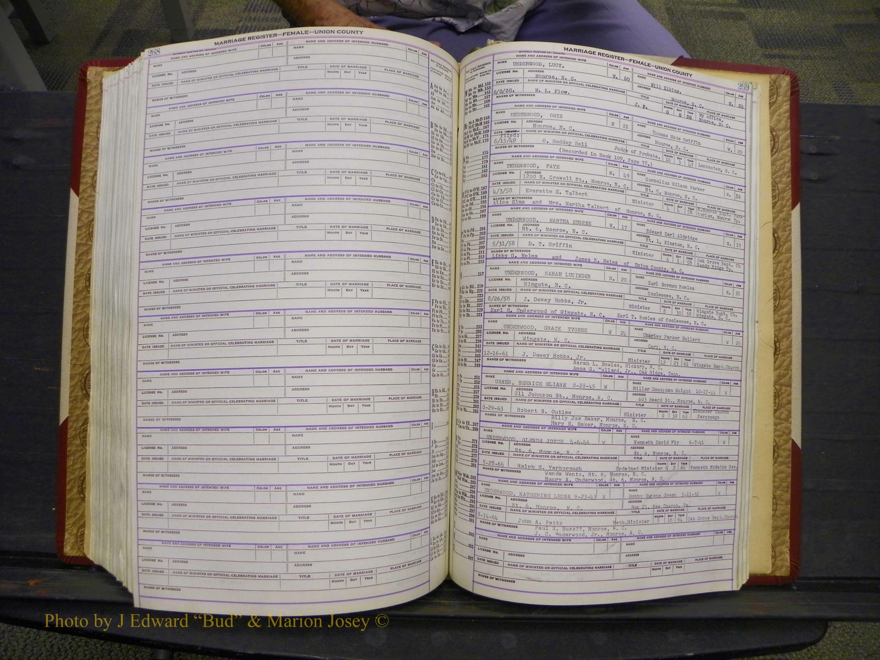 Union Co, NC Marriages Female Index, A-Z, 1937-1965 (336).JPG