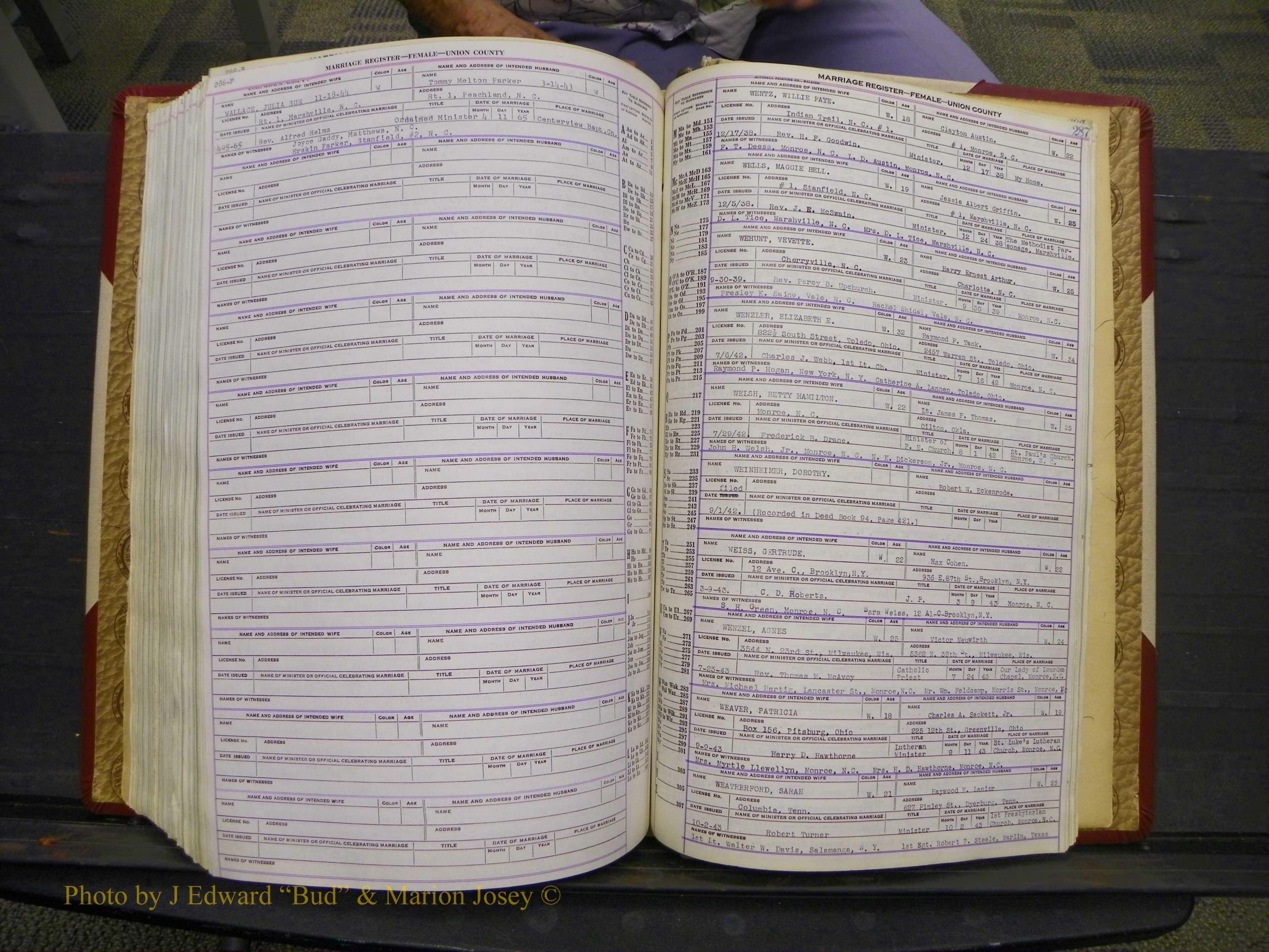 Union Co, NC Marriages Female Index, A-Z, 1937-1965 (346).JPG