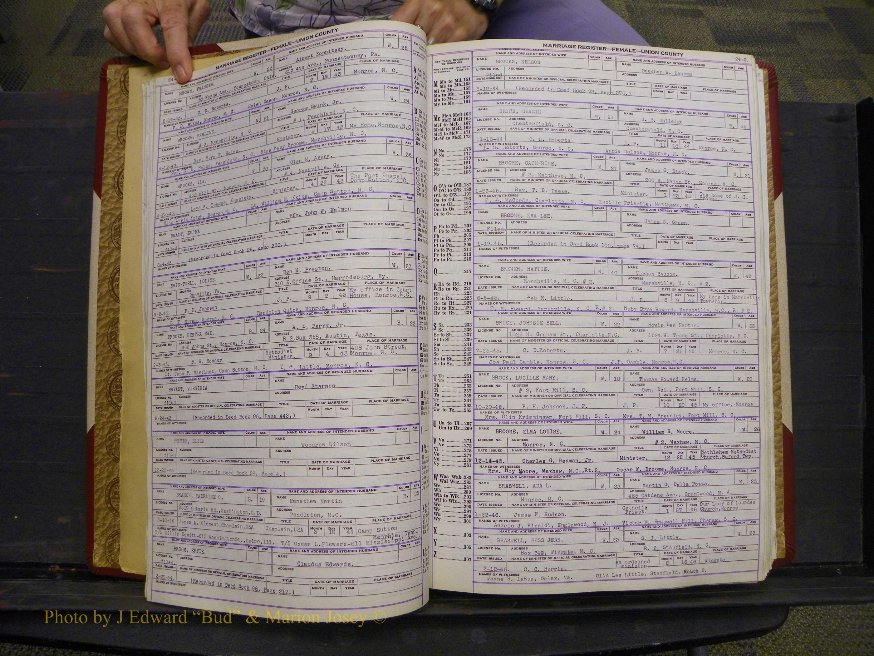 Union Co, NC Marriages Female Index, A-Z, 1937-1965 (36).JPG