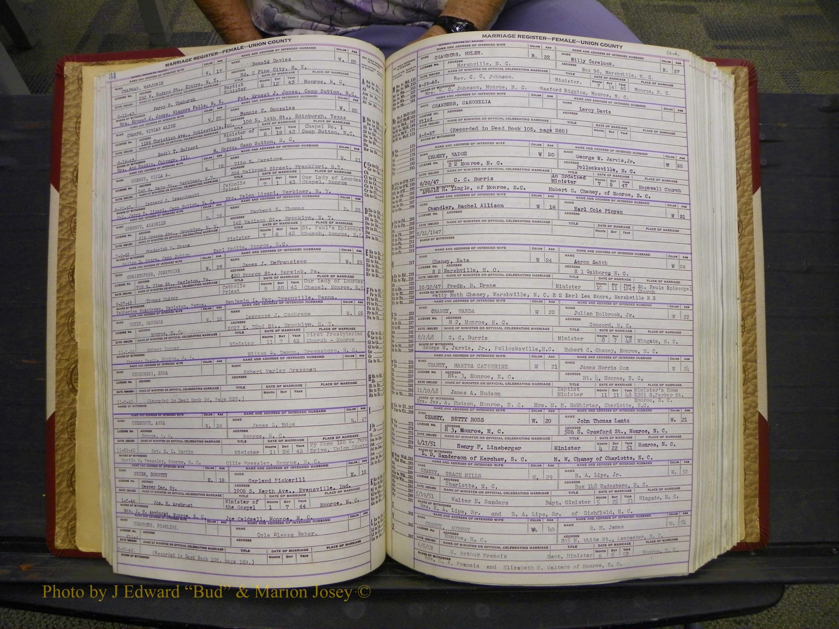 Union Co, NC Marriages Female Index, A-Z, 1937-1965 (49).JPG