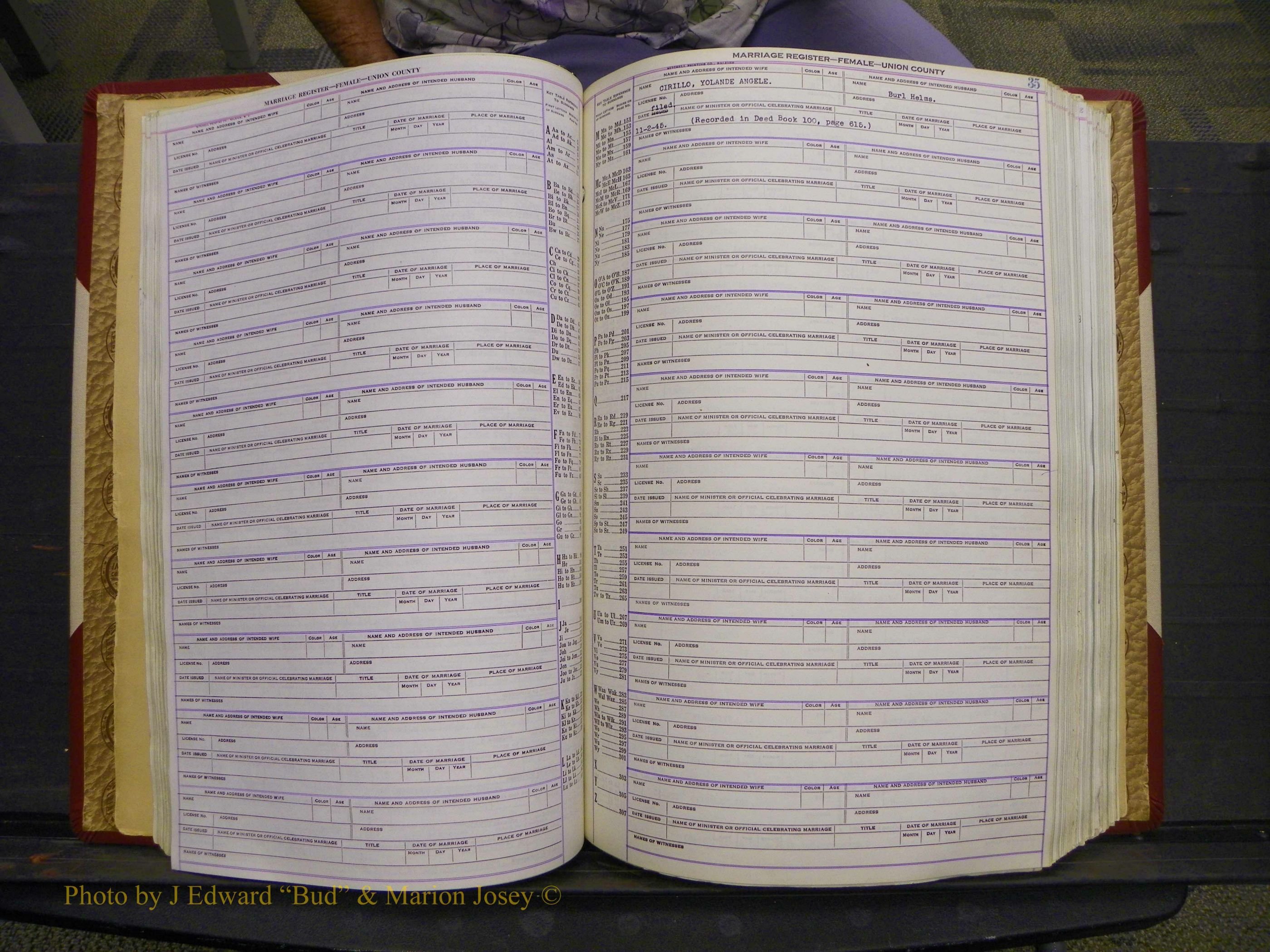 Union Co, NC Marriages Female Index, A-Z, 1937-1965 (52).JPG