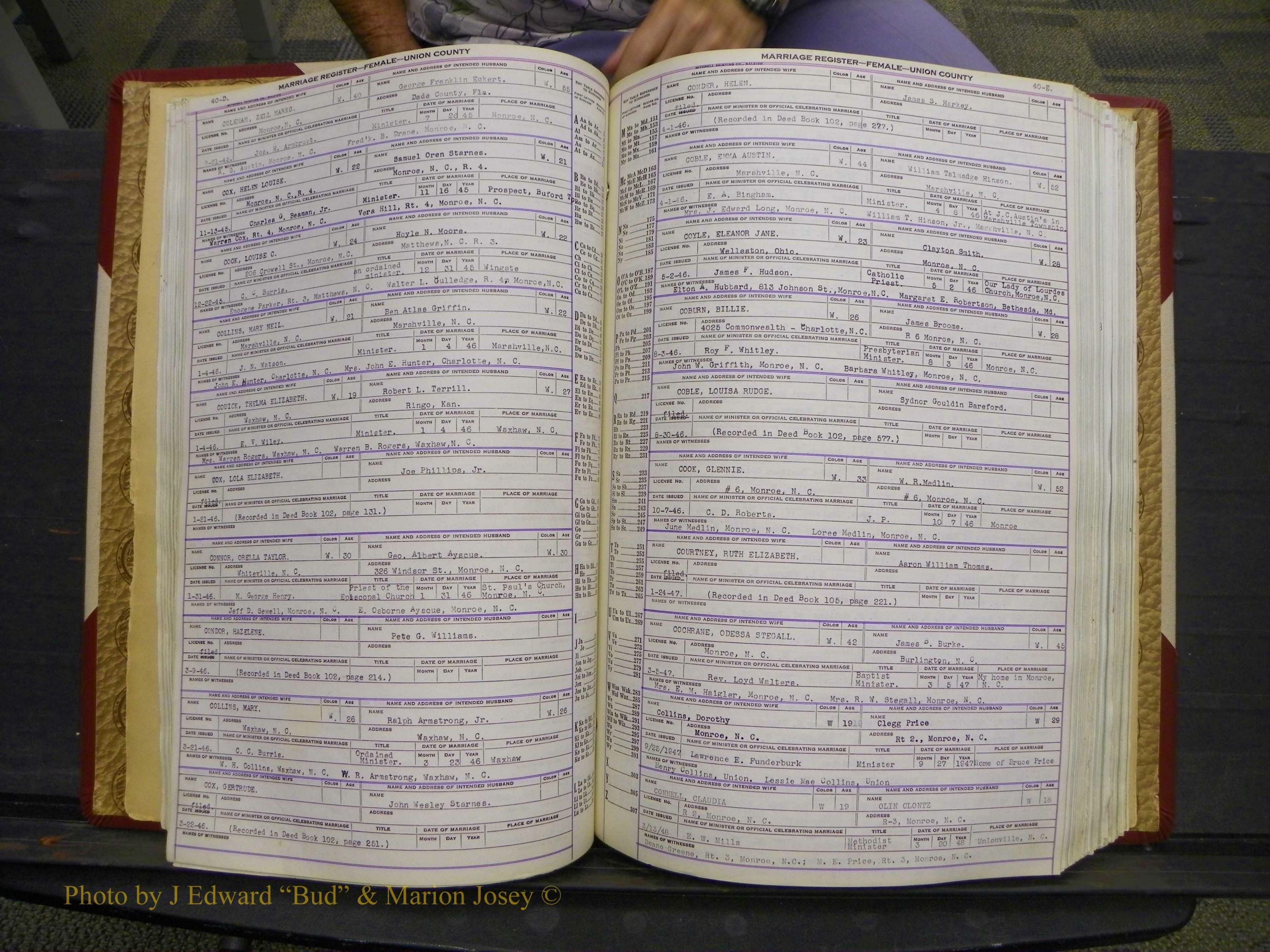 Union Co, NC Marriages Female Index, A-Z, 1937-1965 (58).JPG