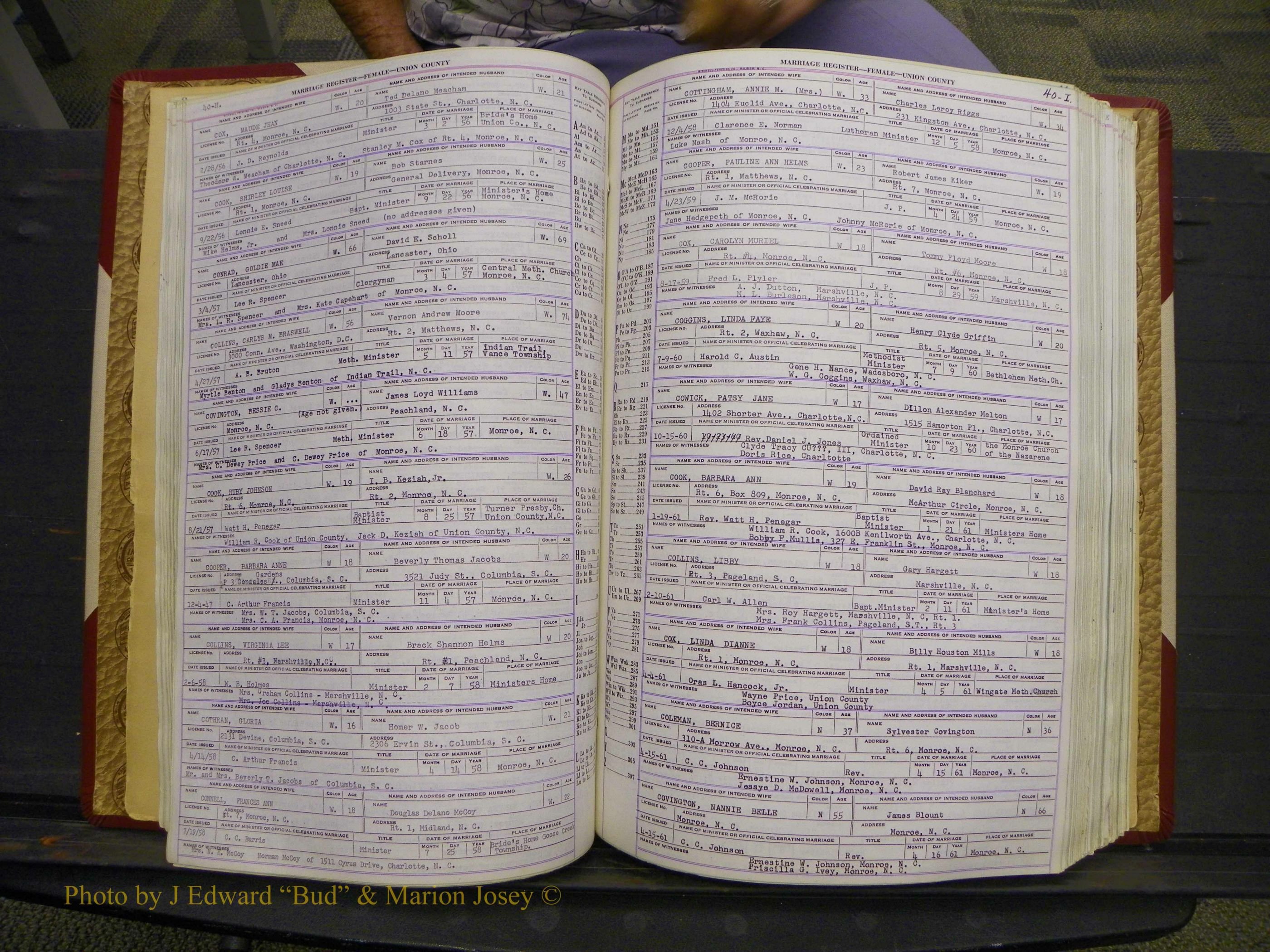 Union Co, NC Marriages Female Index, A-Z, 1937-1965 (59).JPG