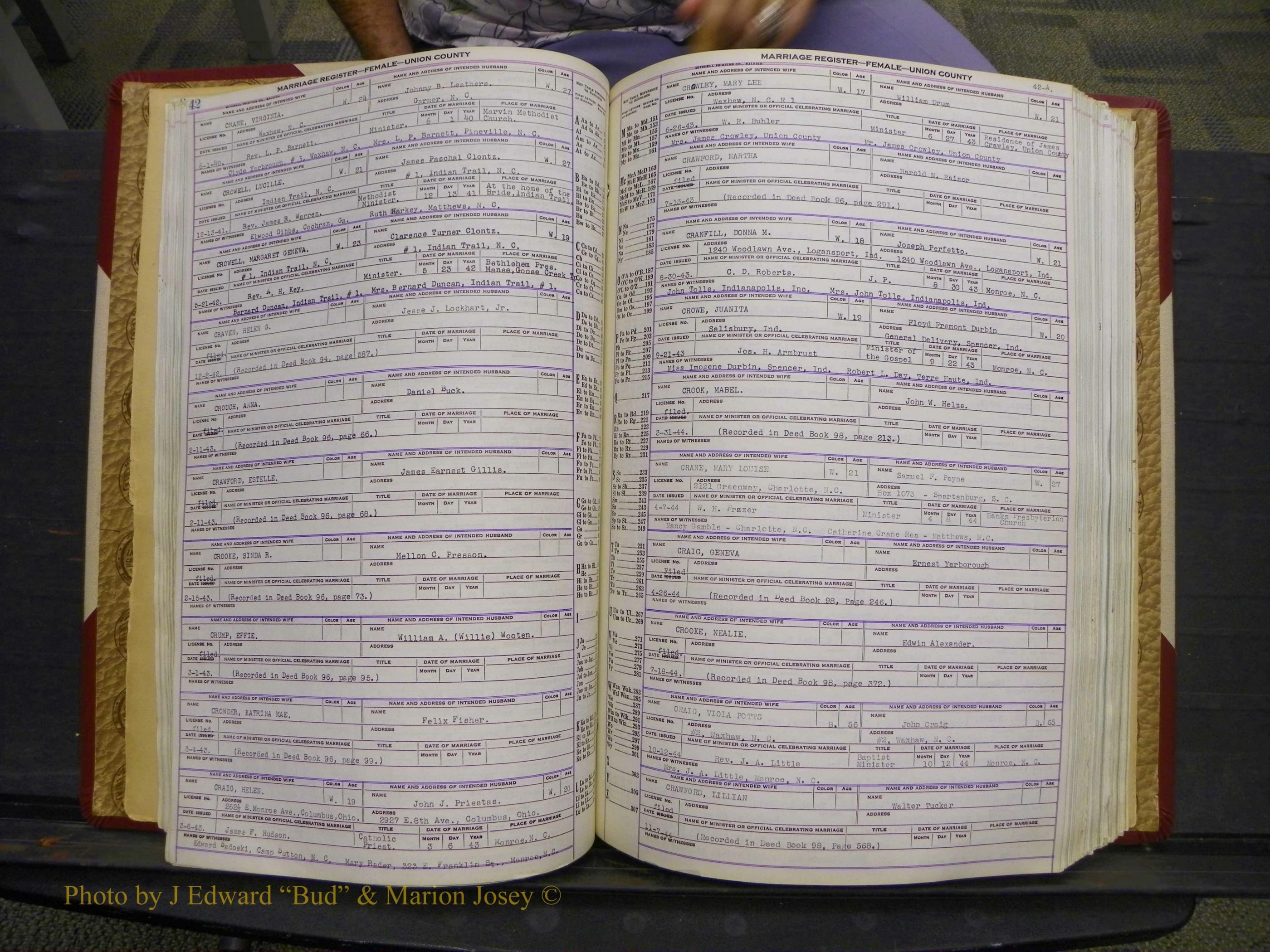 Union Co, NC Marriages Female Index, A-Z, 1937-1965 (63).JPG